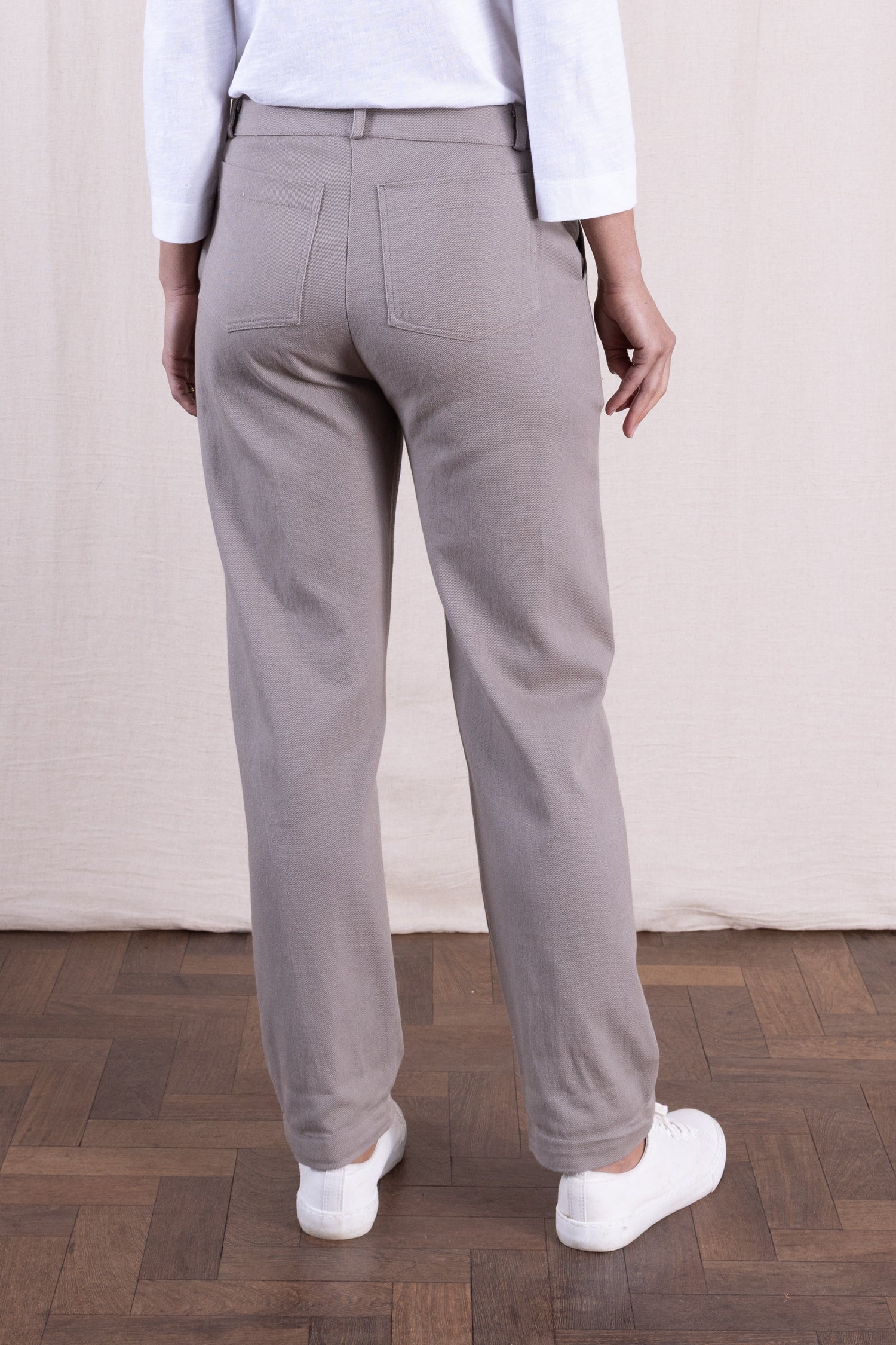 SS26 Cotton Drill Slim Leg Trouser - Agate