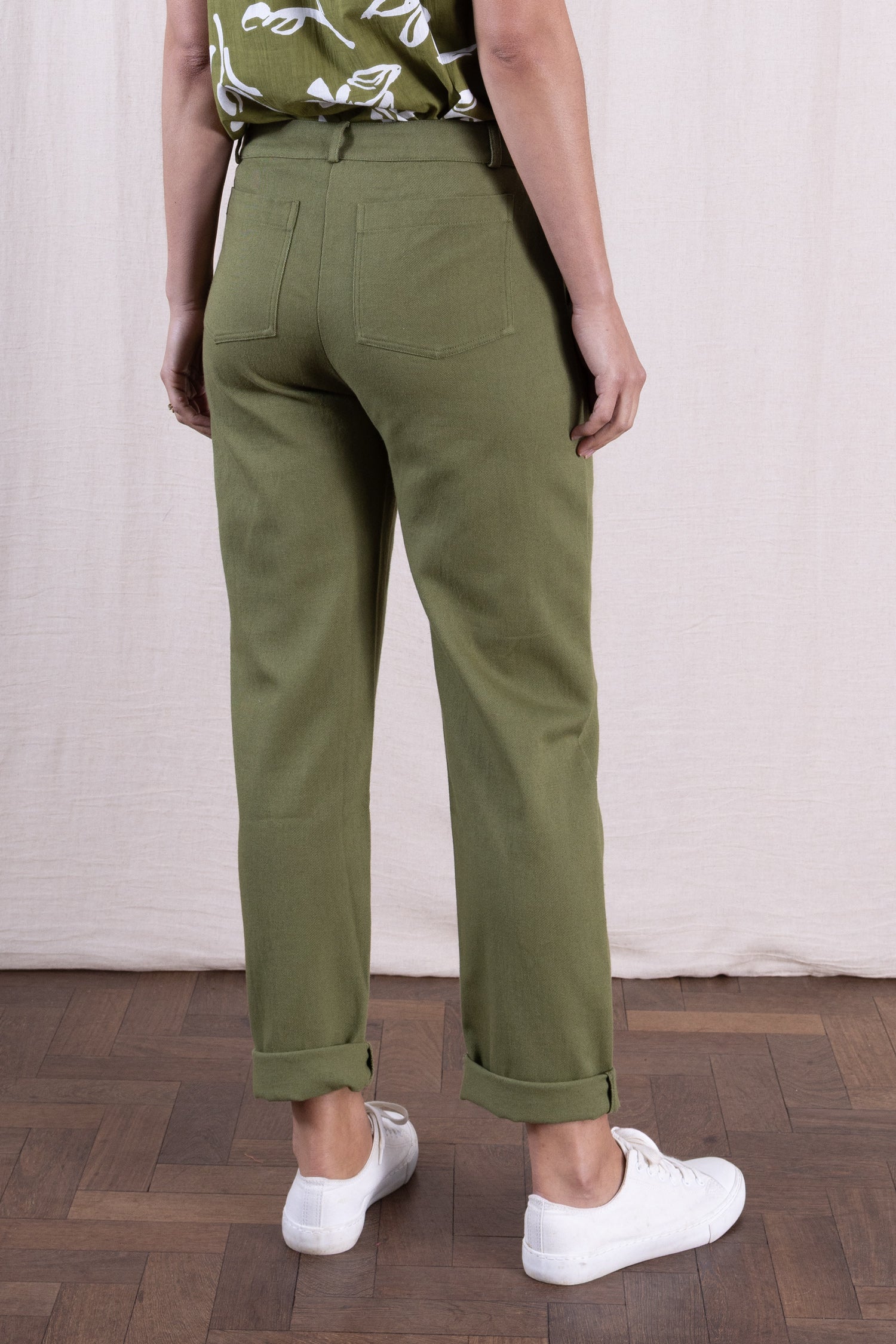 SS26 Cotton Drill Slim Leg Trouser - Verdant