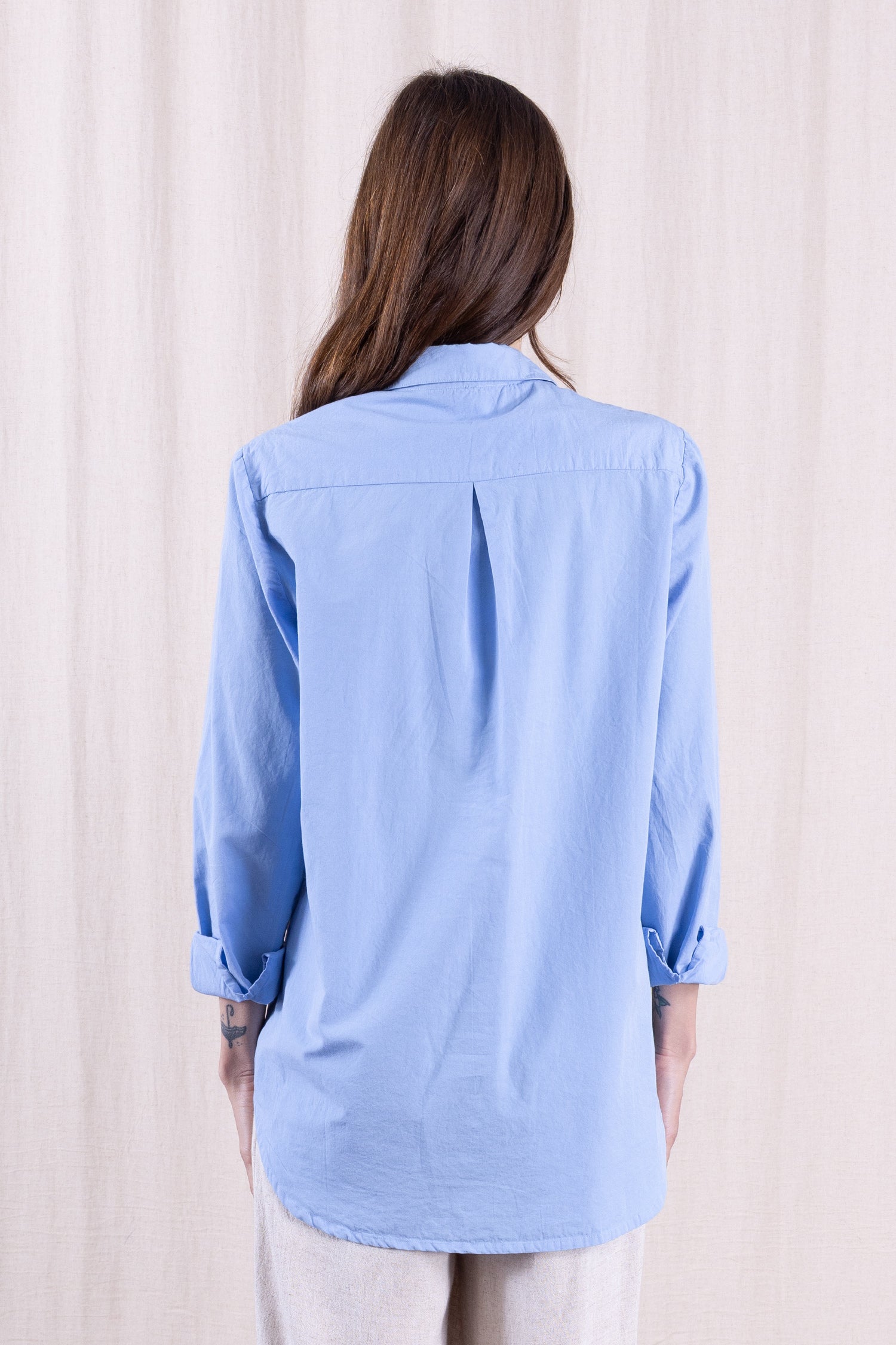 SS26 Cotton Poplin Shirt - Misty
