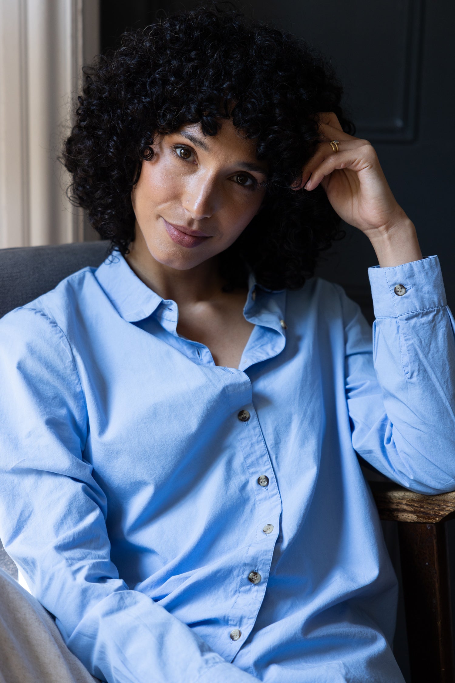 SS26 Cotton Poplin Shirt - Misty