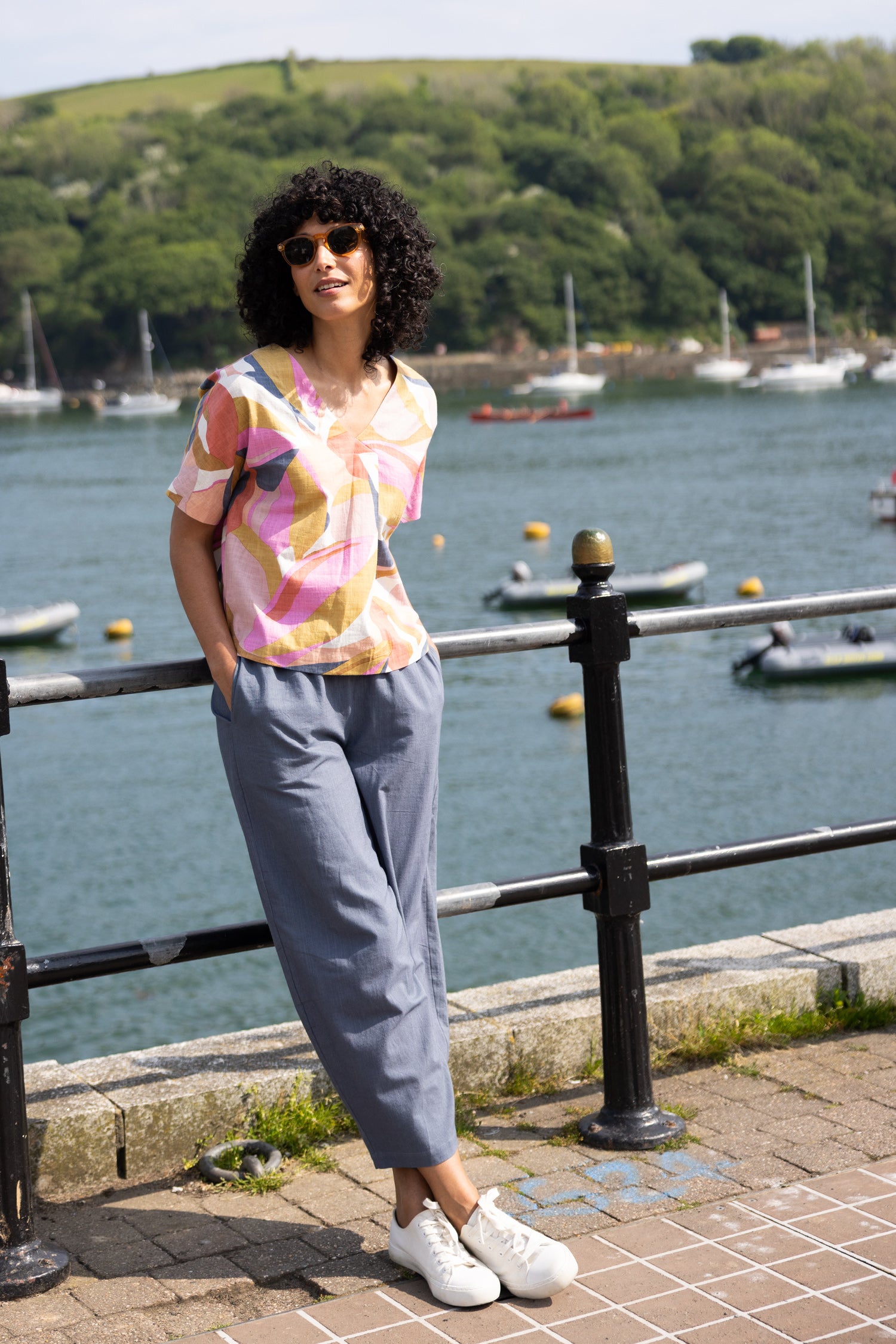 SS26 Cotton Elastic Waist Bubble Trouser - Pepper