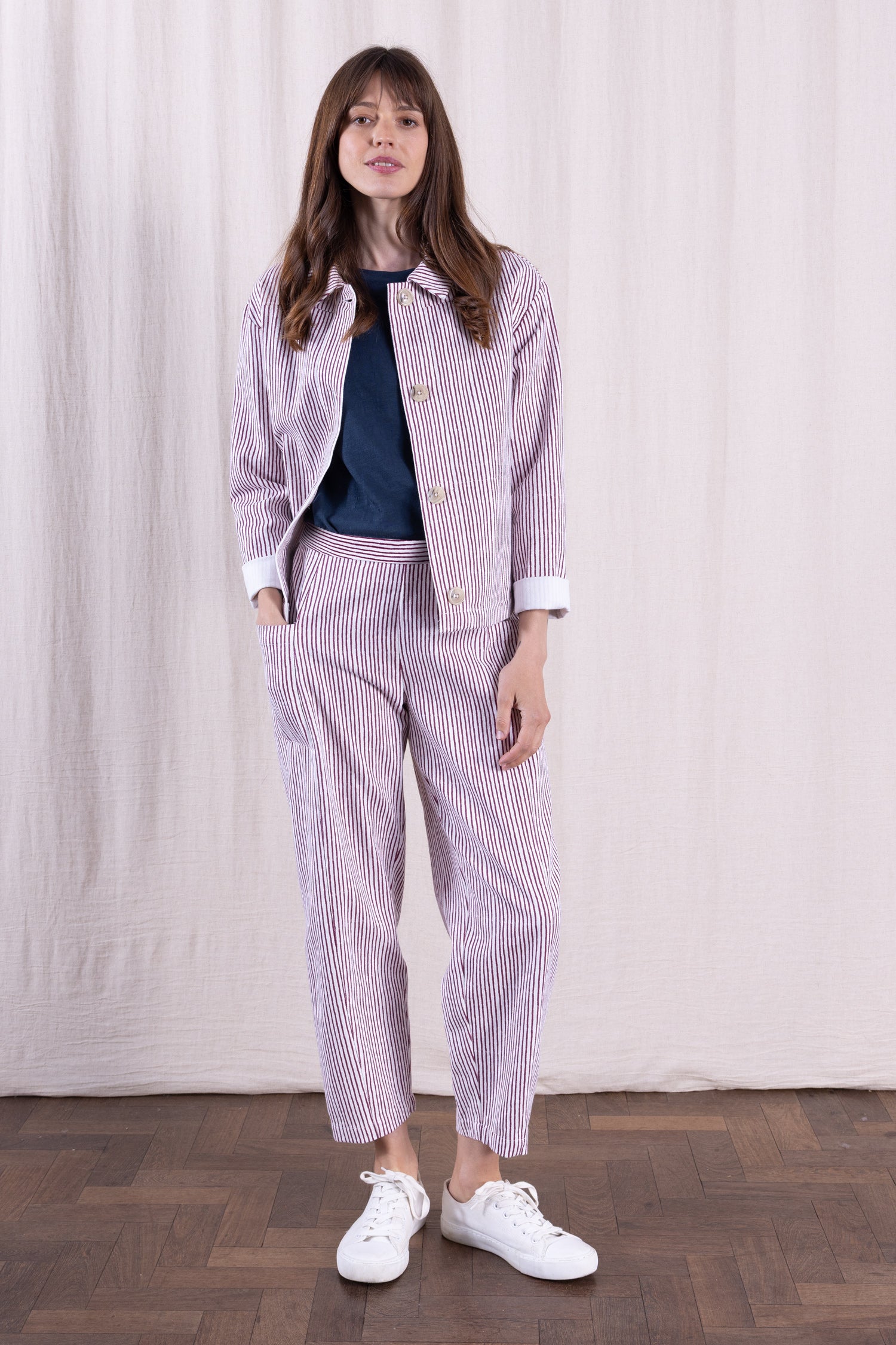 SS26 Cotton Drill Bubble Trouser - Redwood