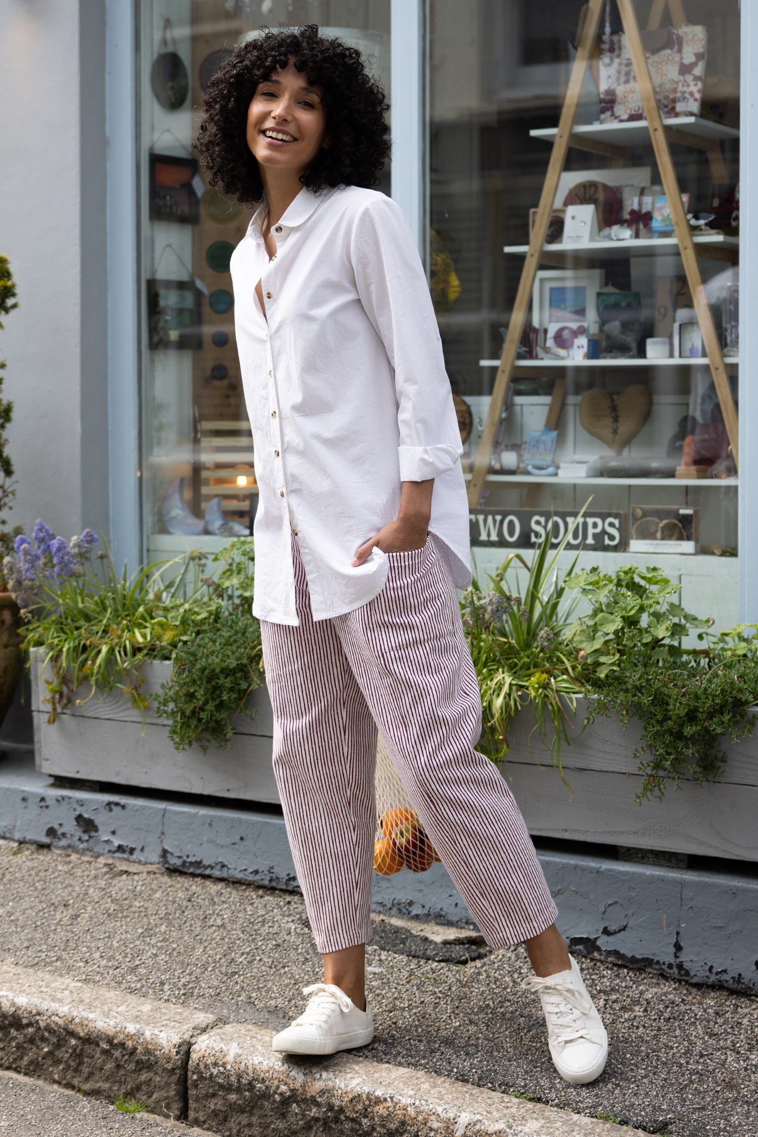 SS26 Cotton Drill Bubble Trouser - Redwood