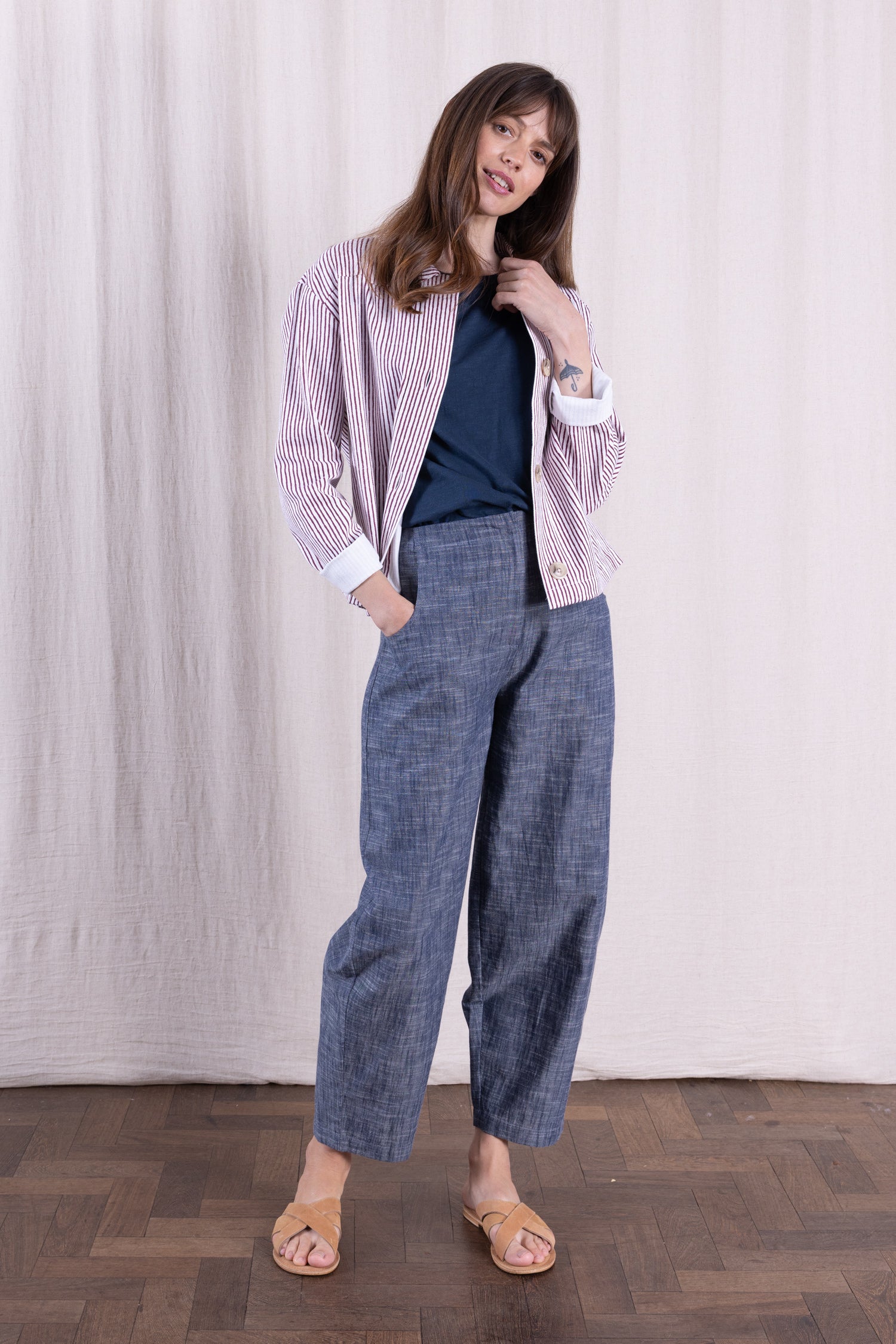 SS26 Cotton Drill Jacket - Redwood