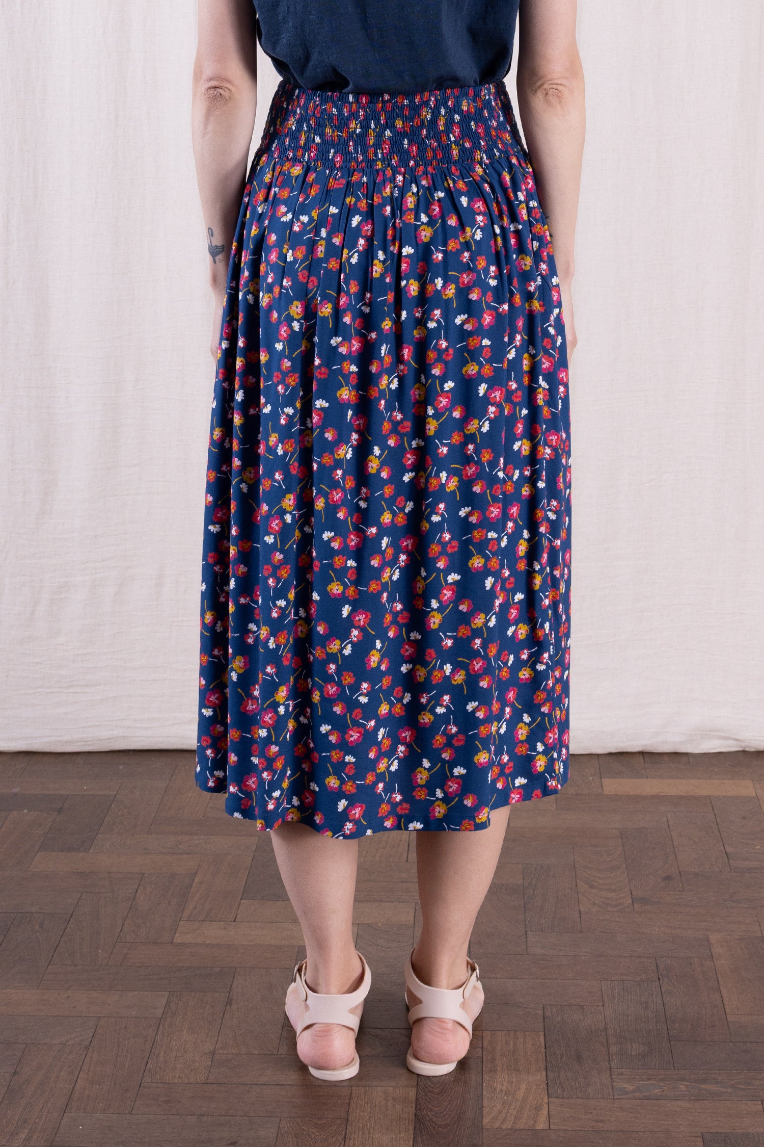 SS26 Viscose Midi Skirt - Oxford