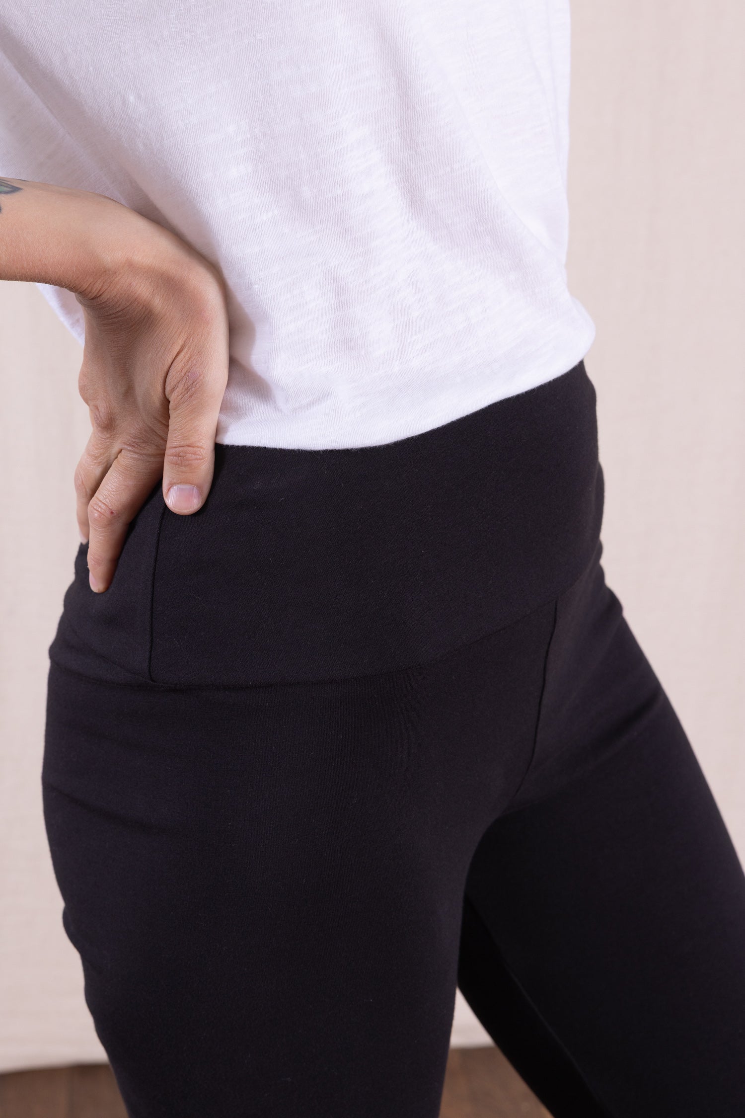 SS26 GOTS Organic Cotton Leggings - Black