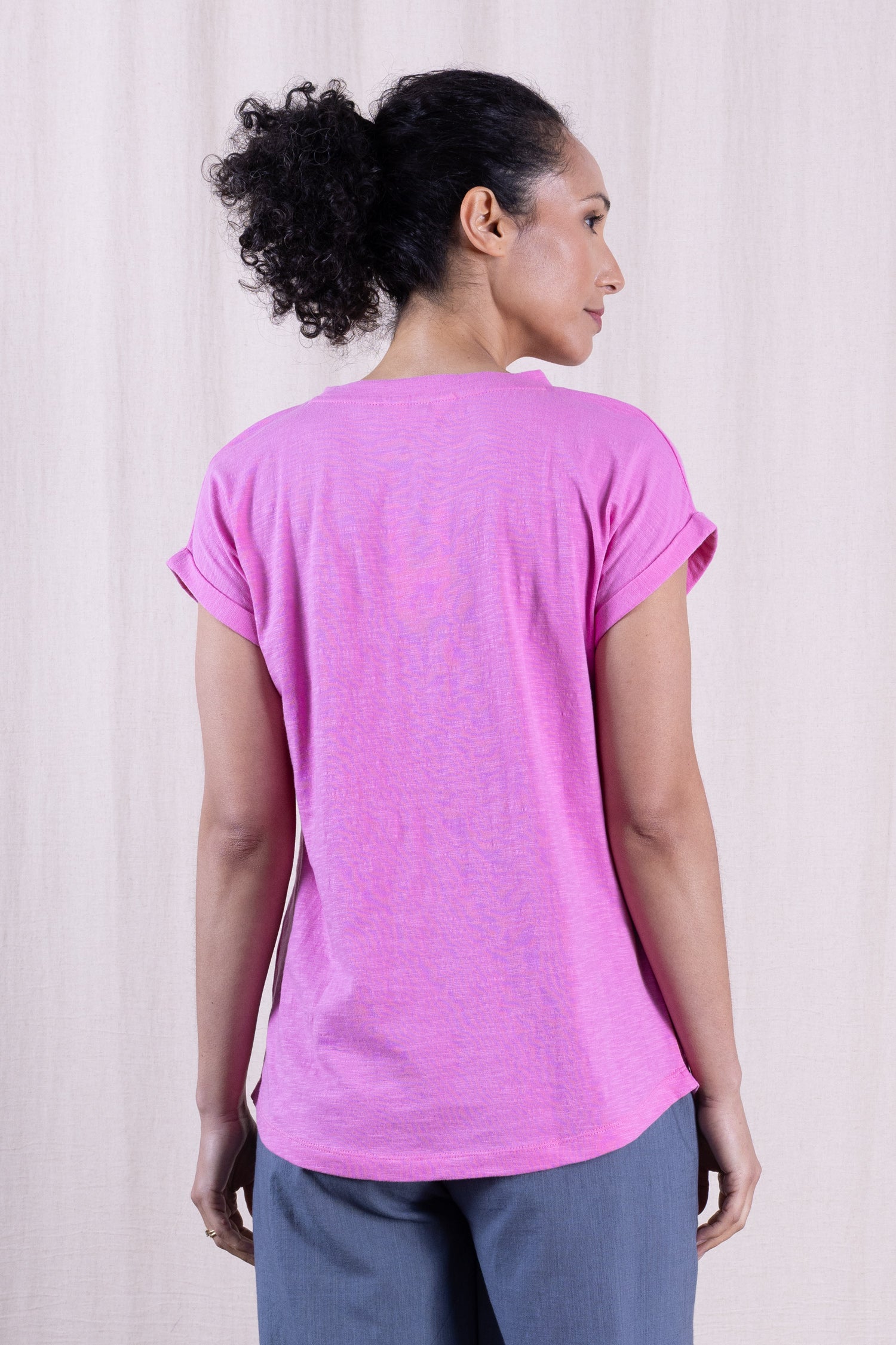 SS26 GOTS Organic Cotton T Shirt - Orchid