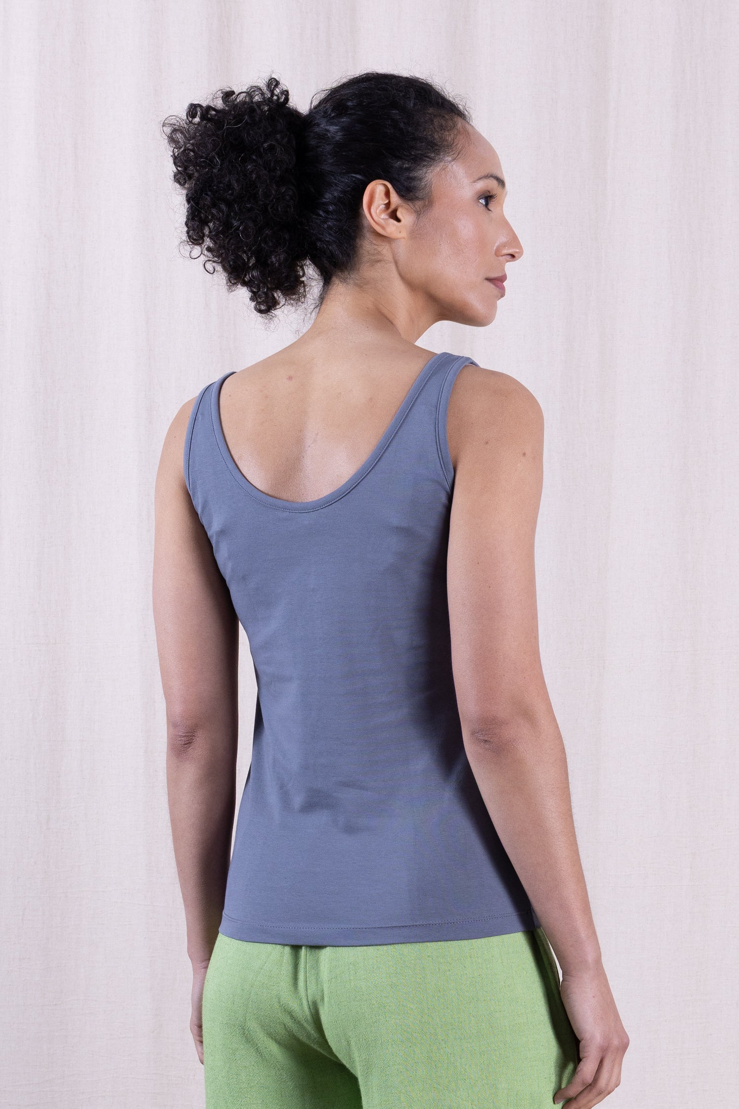 SS26 GOTS Organic Cotton Jersey Vest - Pepper