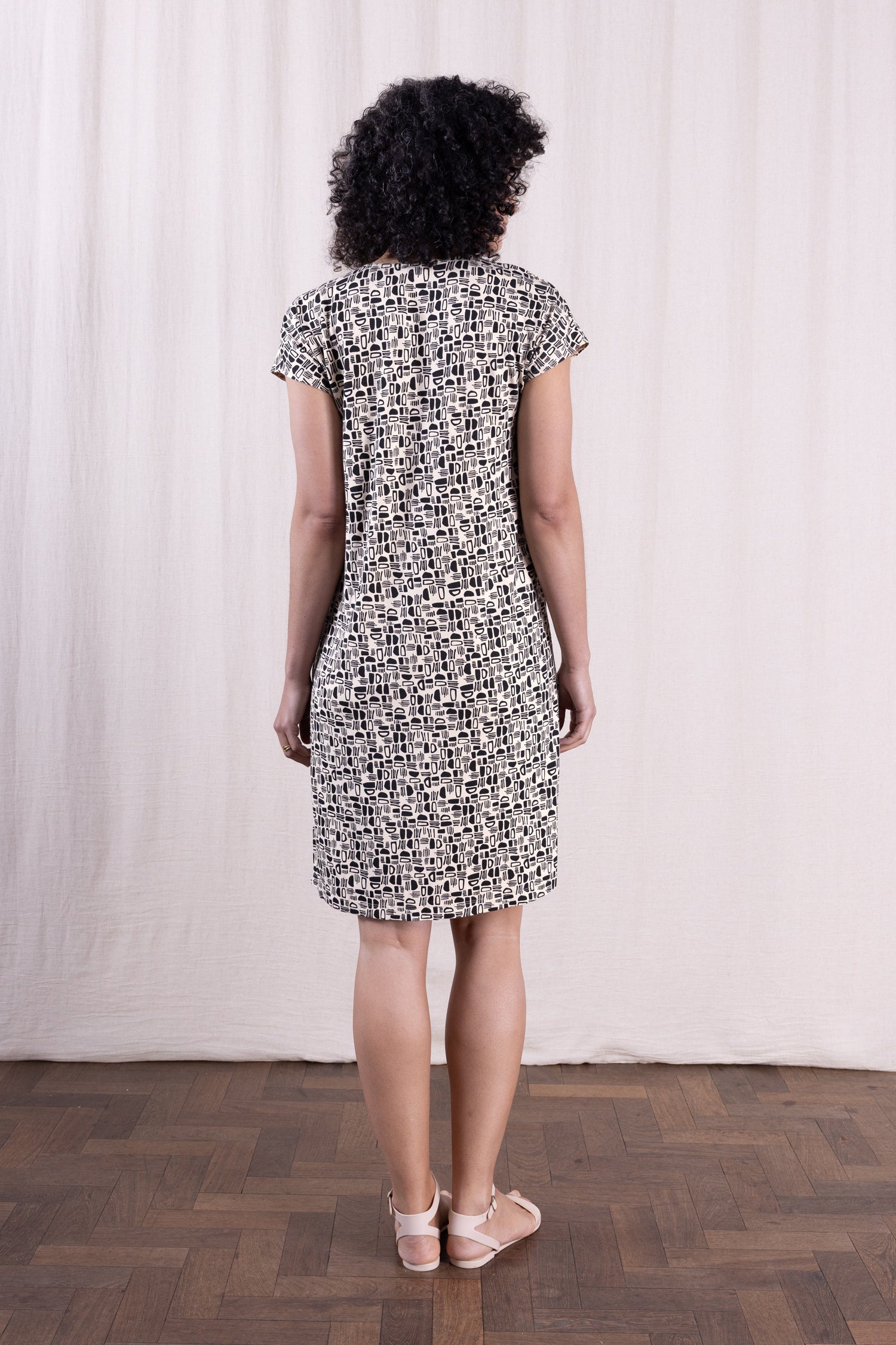 SS26 Modal Seamed Tunic Dress - Butter