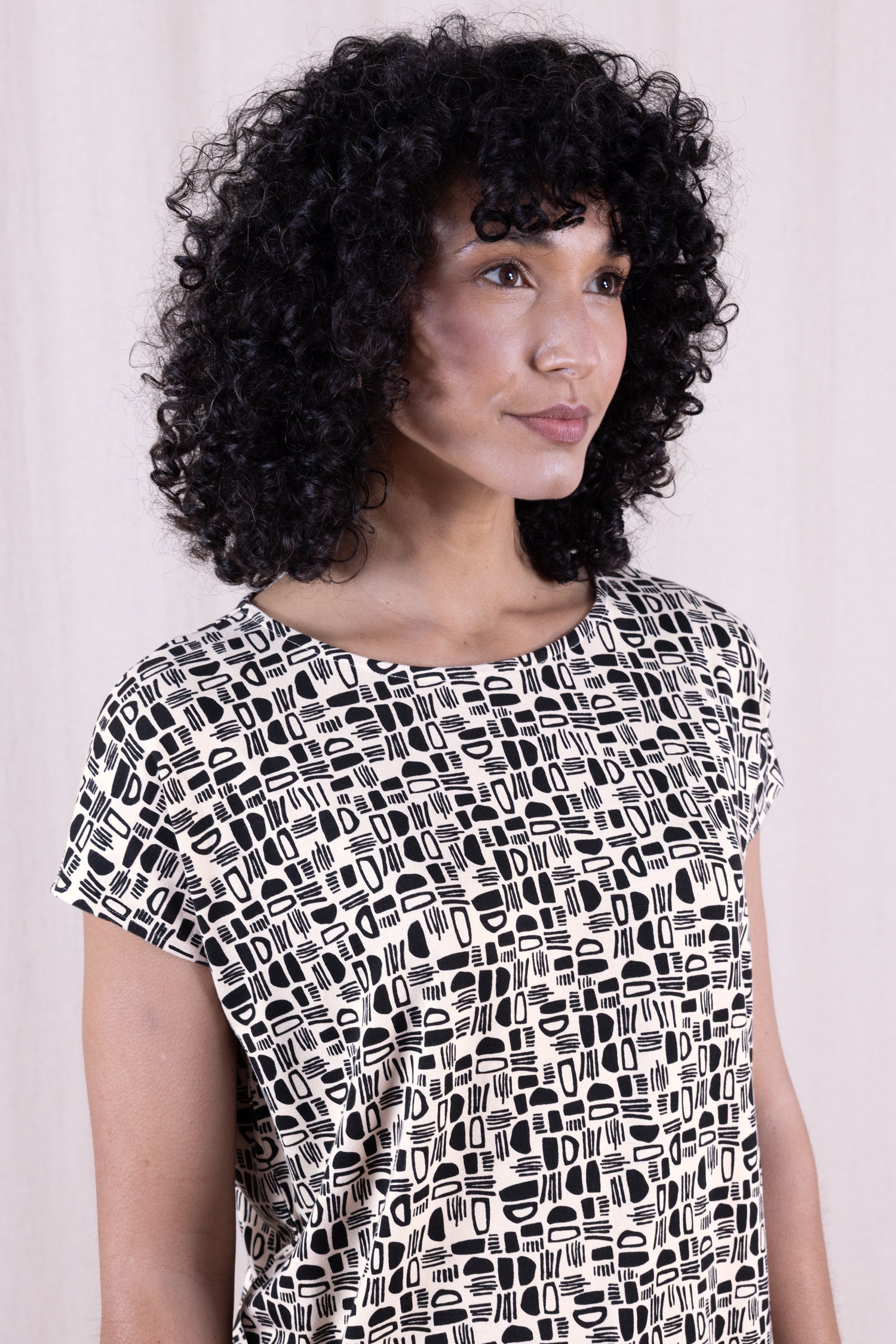 SS26 Modal Easy Print T - Butter