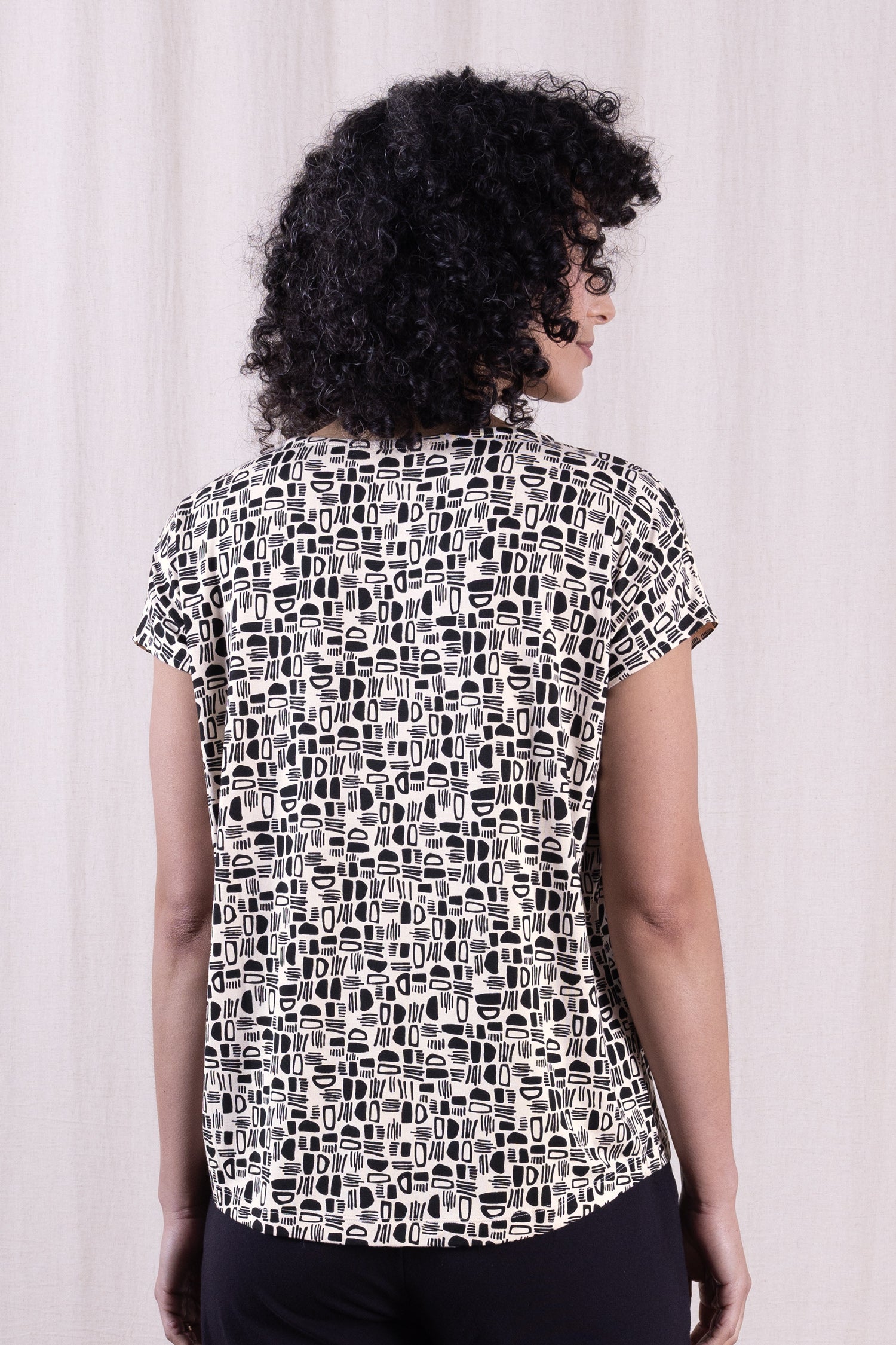 SS26 Modal Easy Print T - Butter