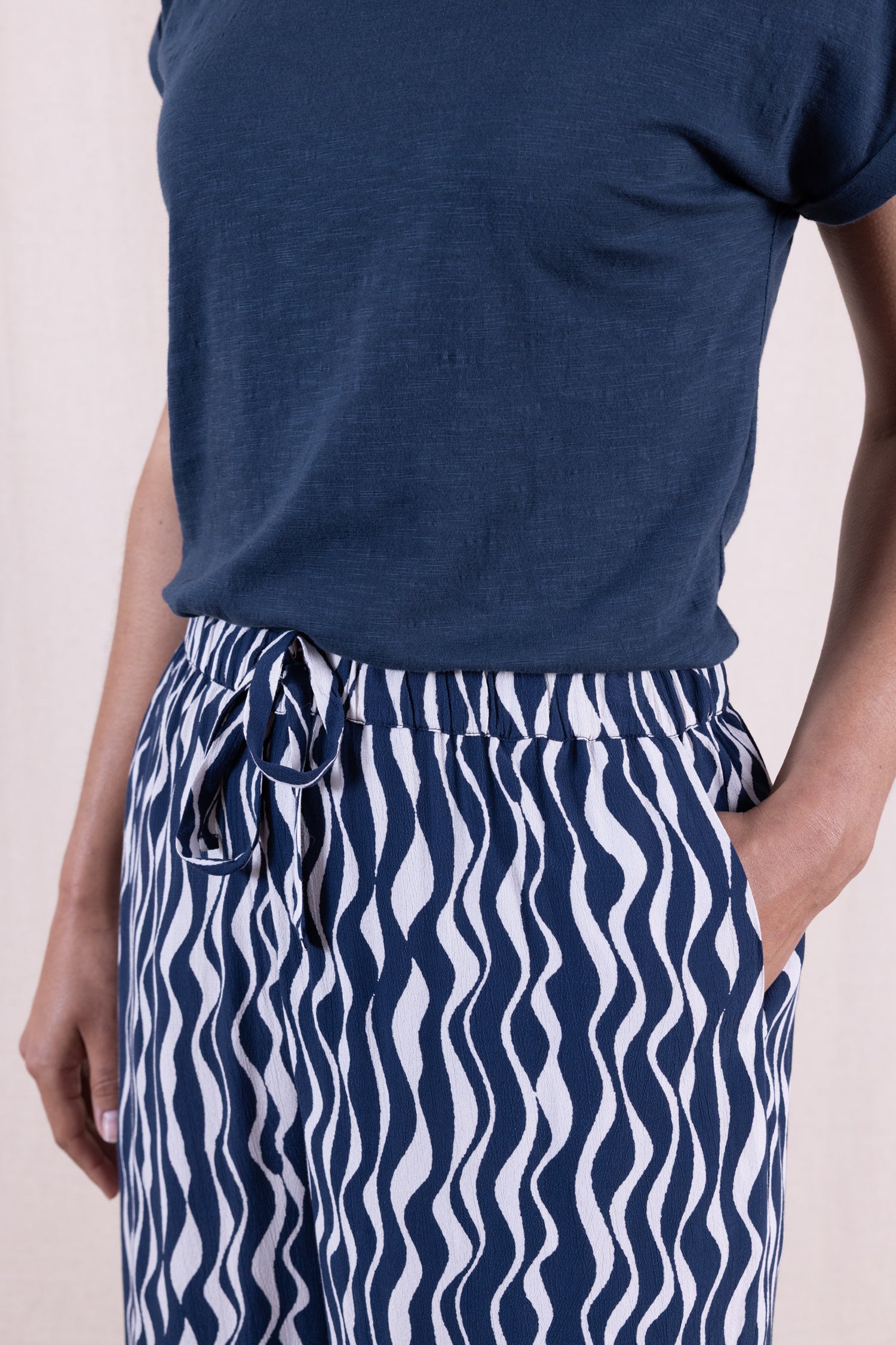 SS26 Wide Leg Trouser - Navy