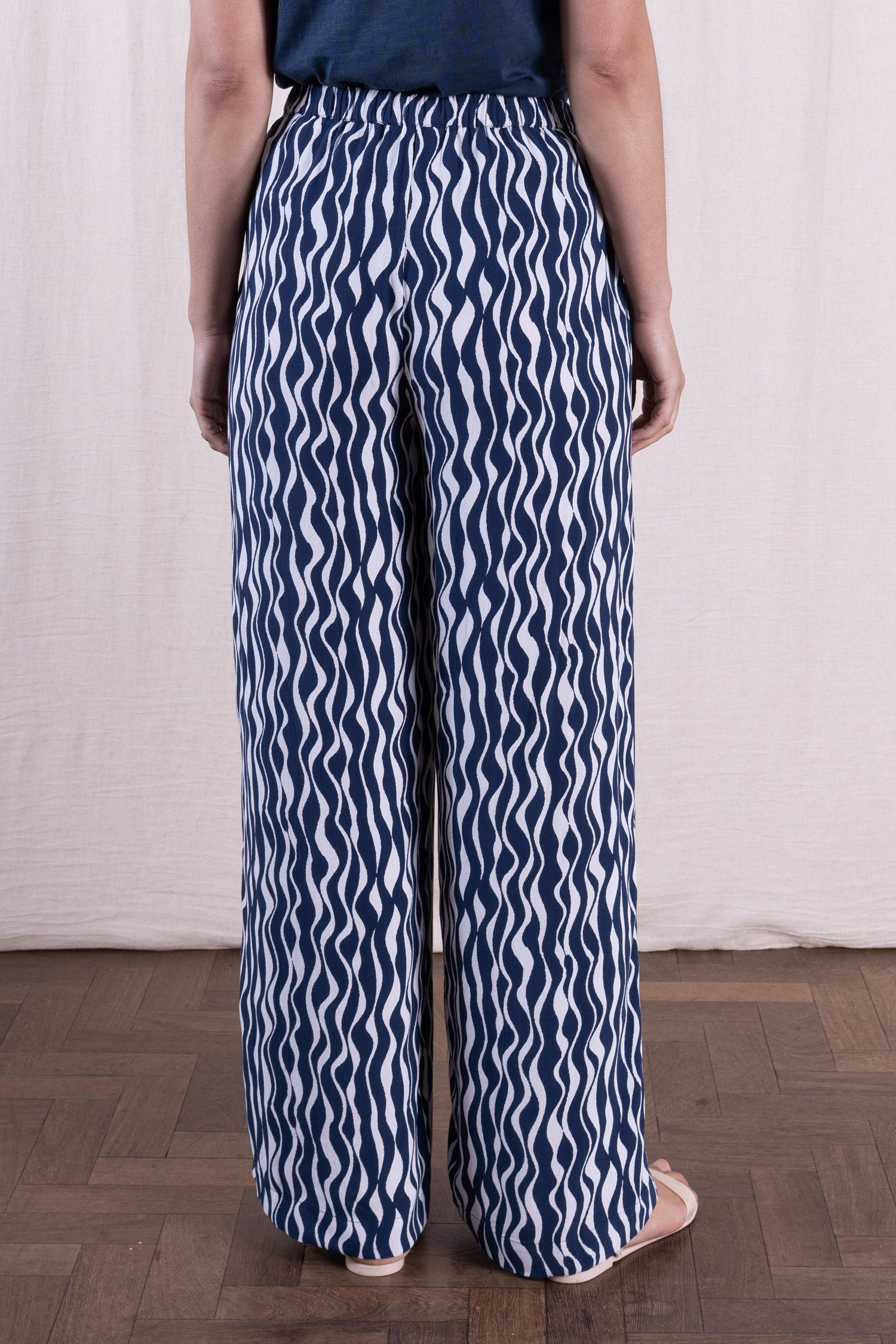 SS26 Wide Leg Trouser - Navy