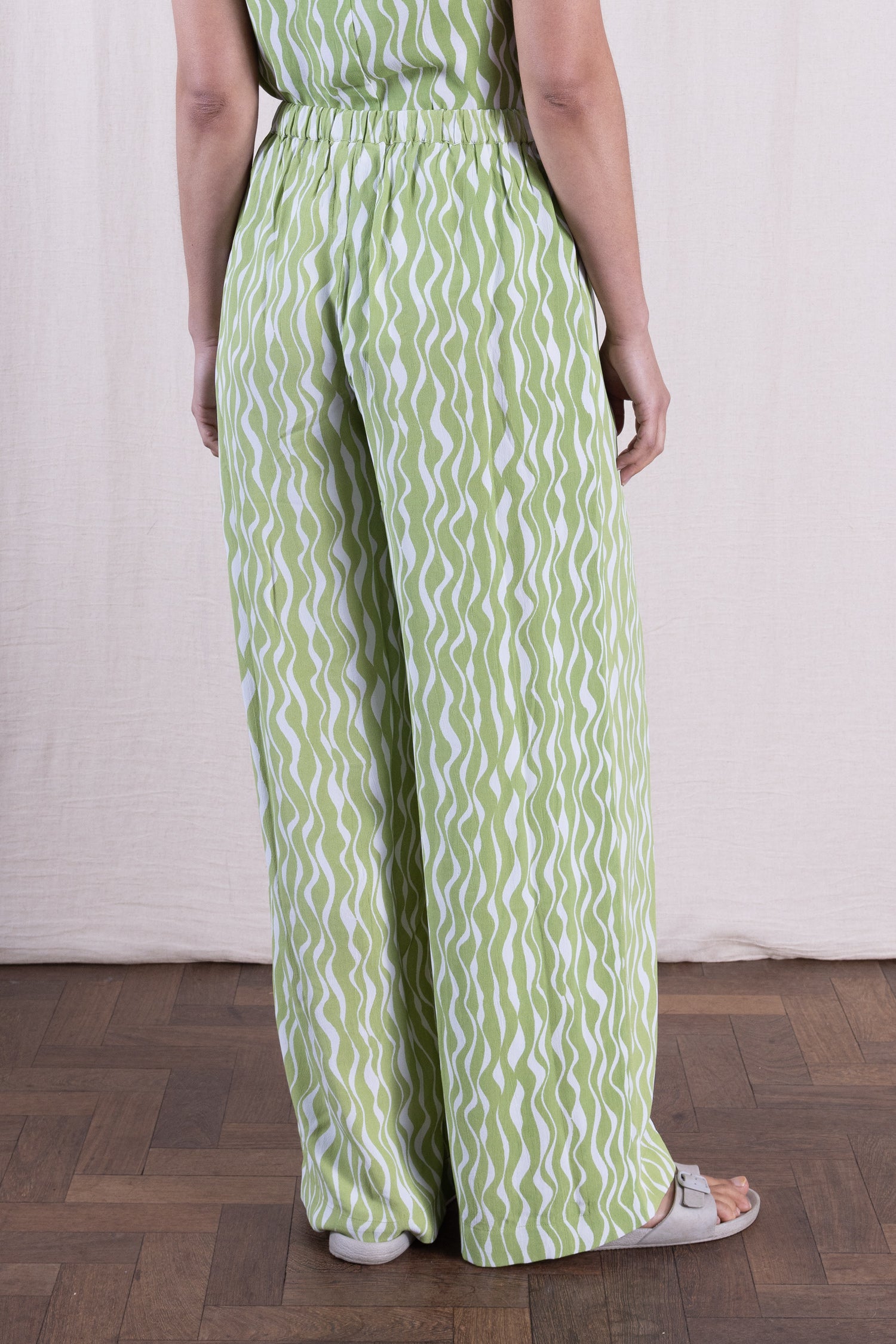 SS26 Wide Leg Trouser - Pistachio