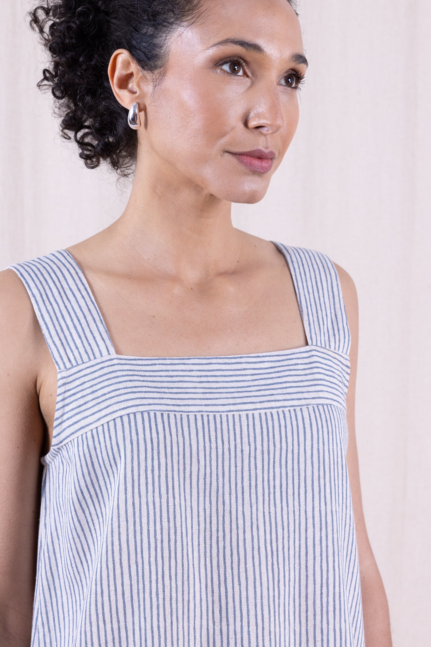 SS26 Linen Blend Cami - Cornflower