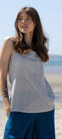 SS26 Linen Blend Cami - Cornflower