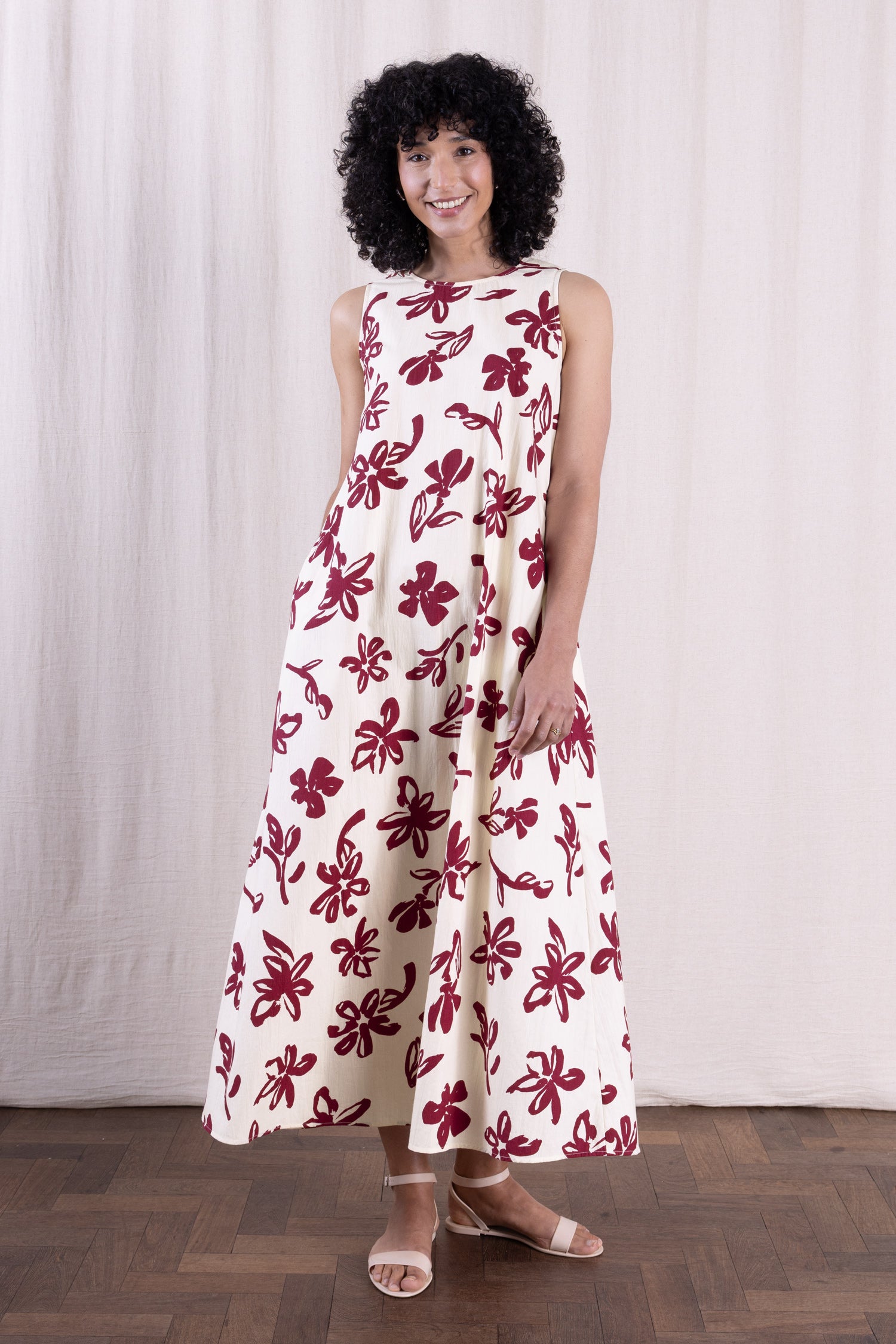 SS26 Cotton Poplin Dress - Rosewood