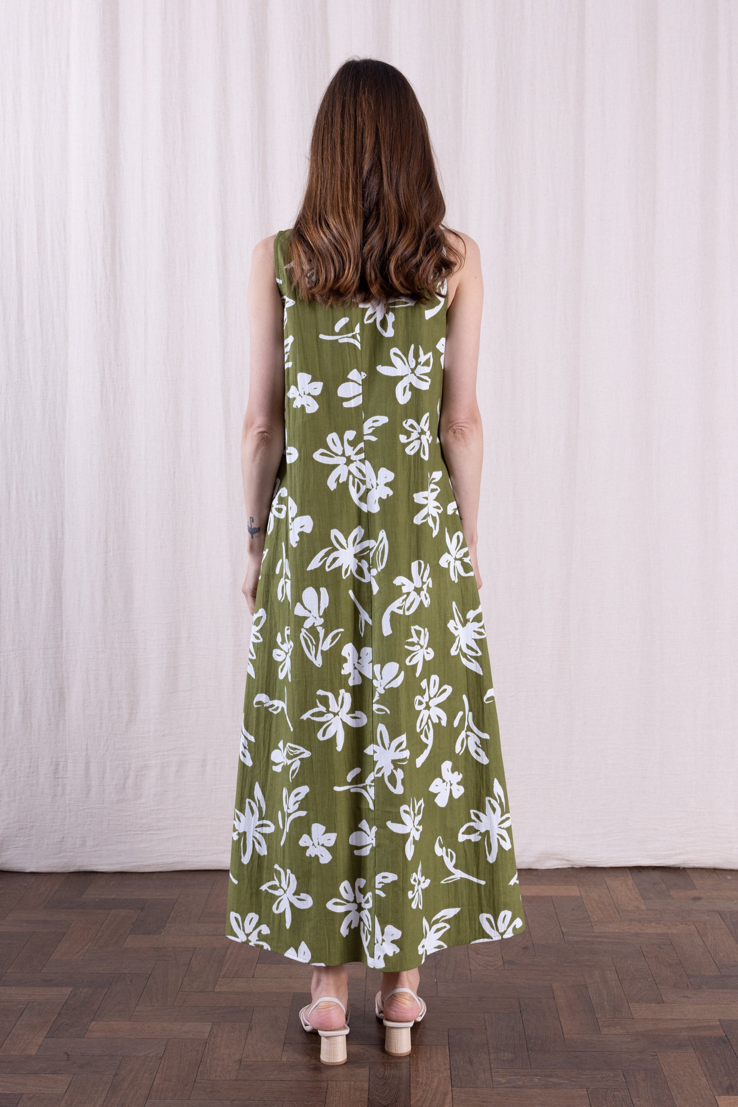 SS26 Cotton Poplin Dress - Verdant