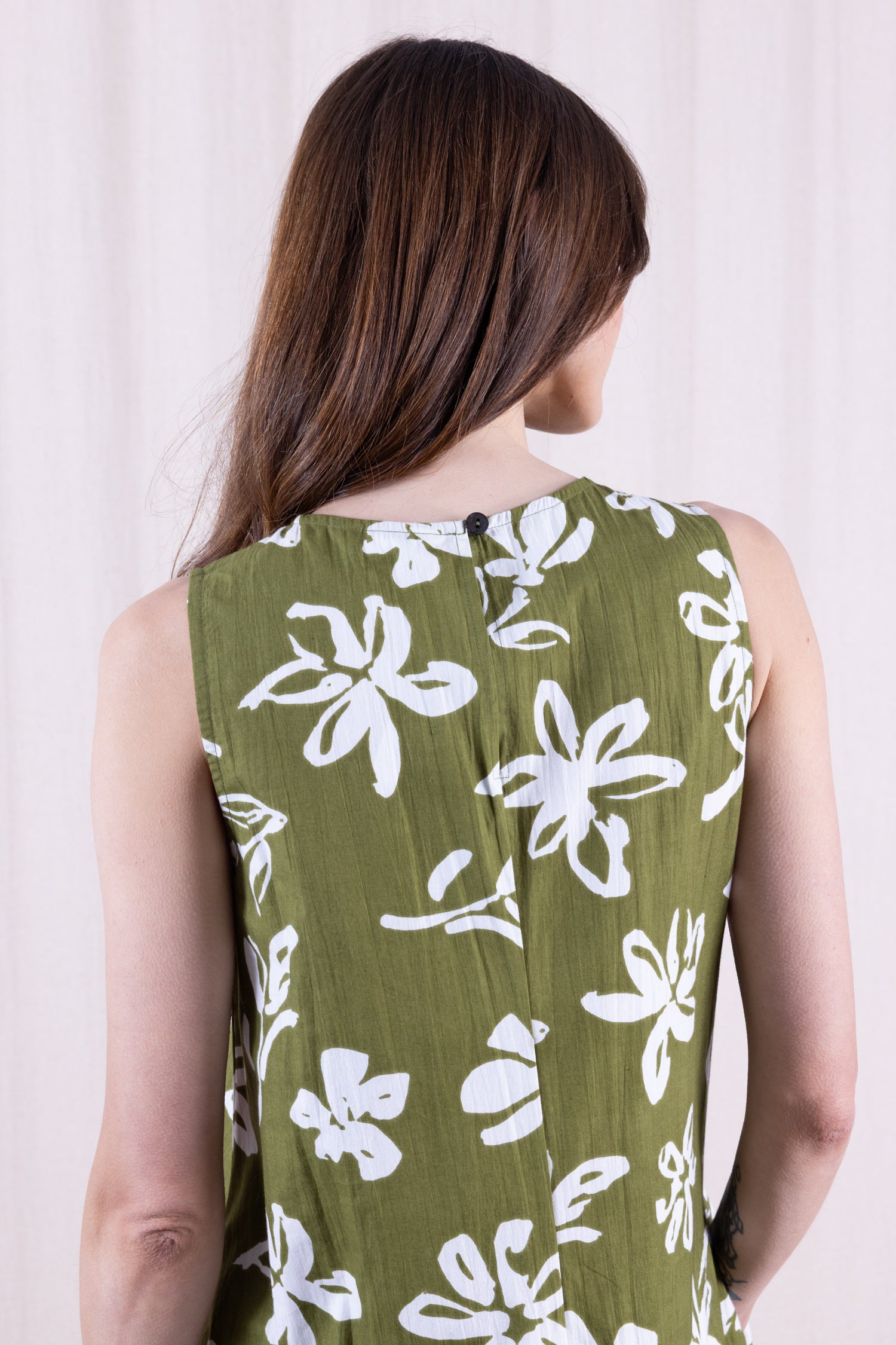 SS26 Cotton Poplin Dress - Verdant