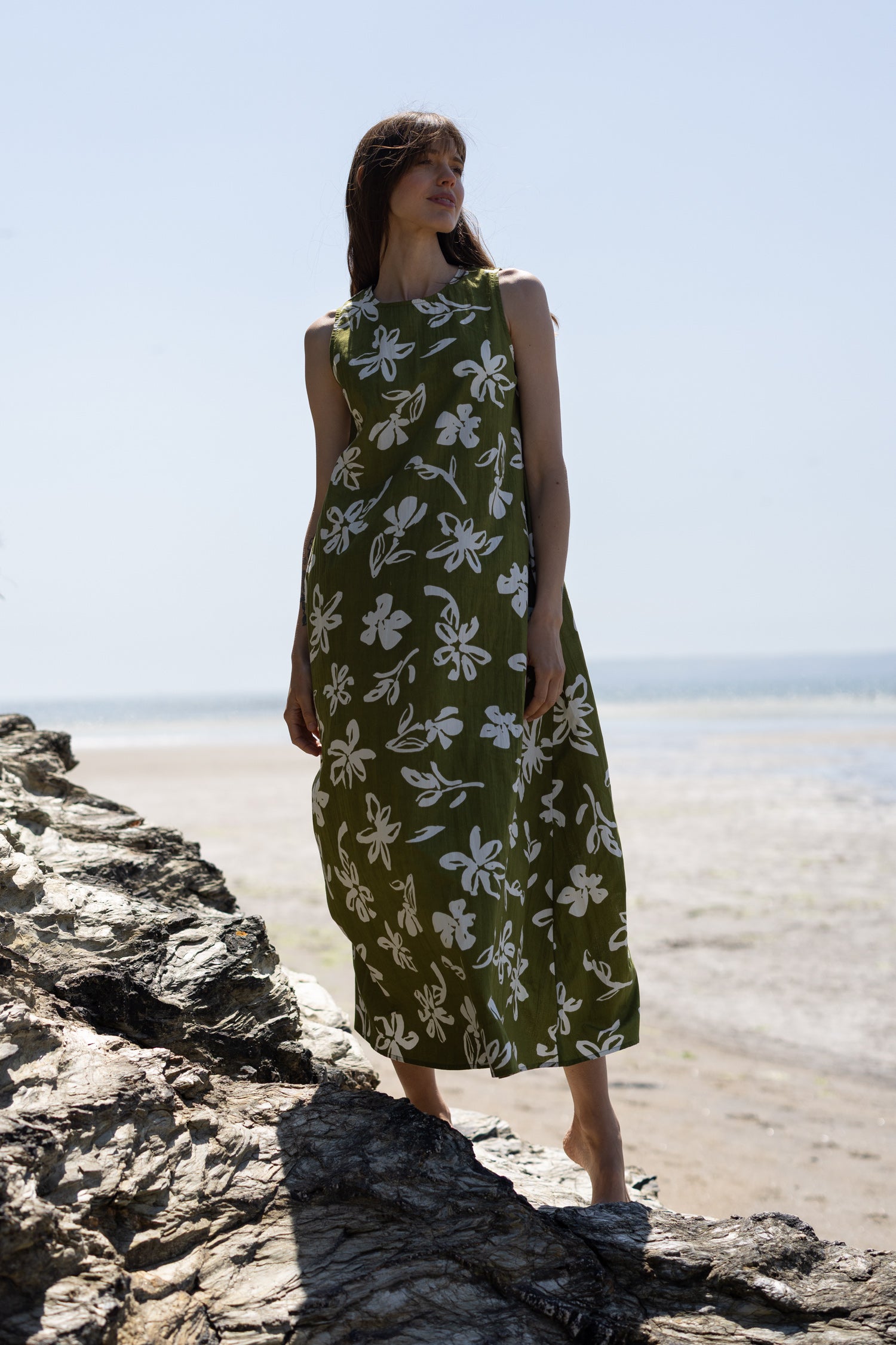 SS26 Cotton Poplin Dress - Verdant