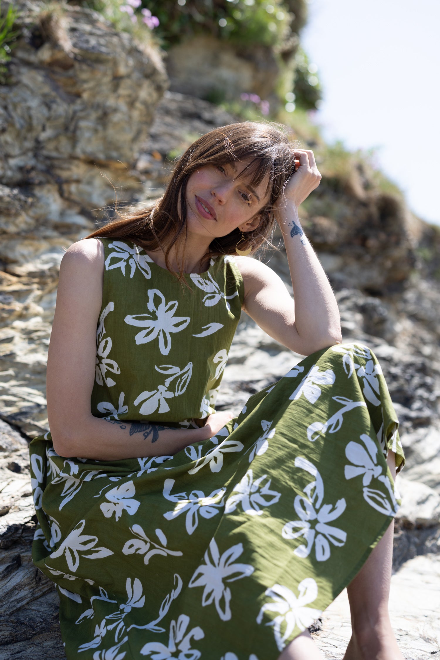 SS26 Cotton Poplin Dress - Verdant