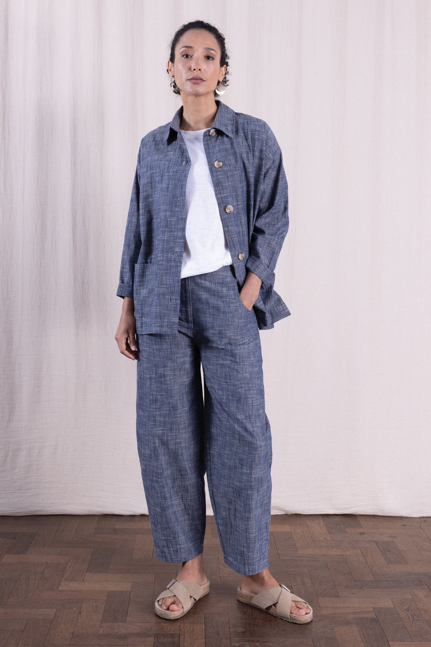 SS26 Barrel Trouser - Chambray