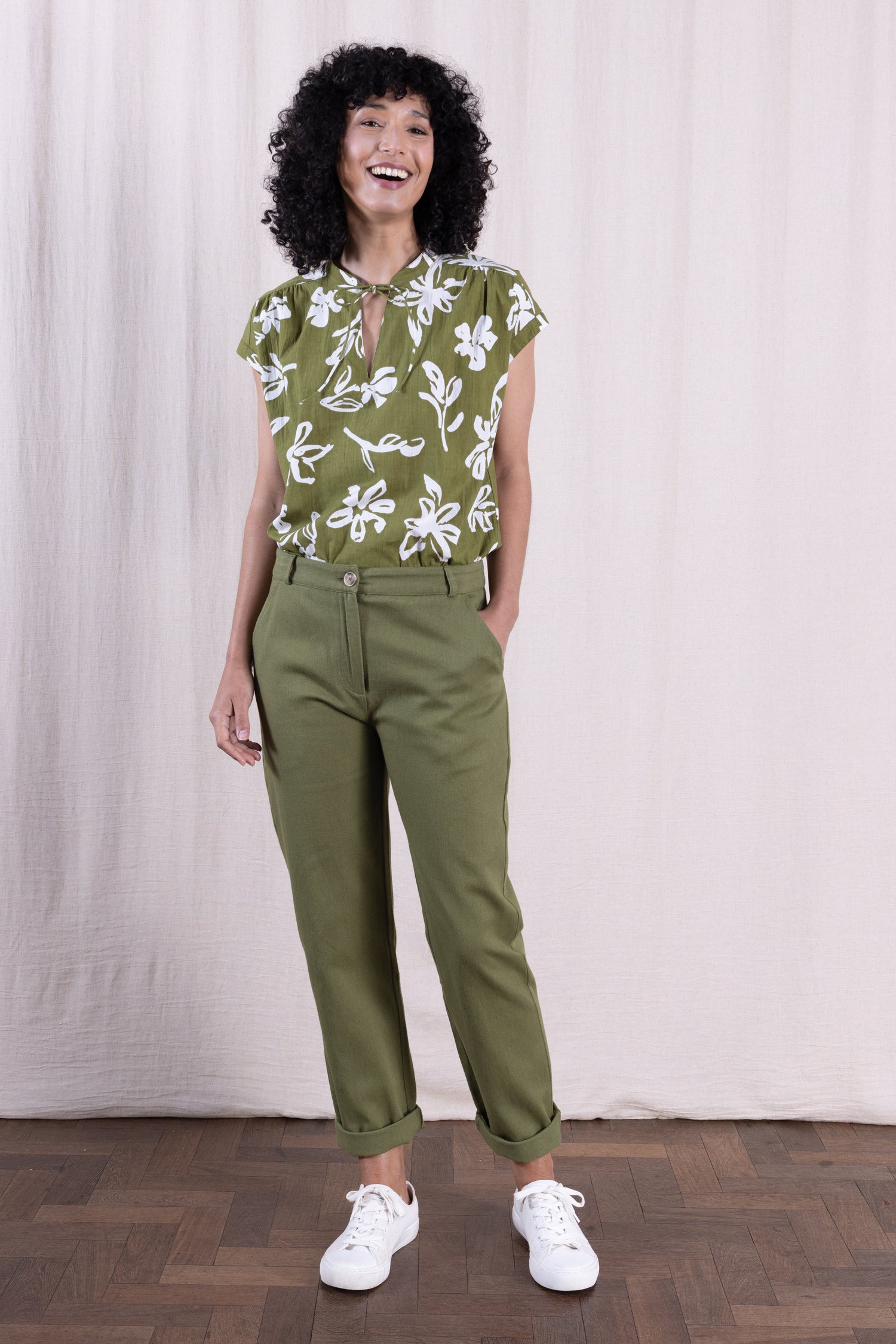SS26 Cotton Drill Slim Leg Trouser - Verdant
