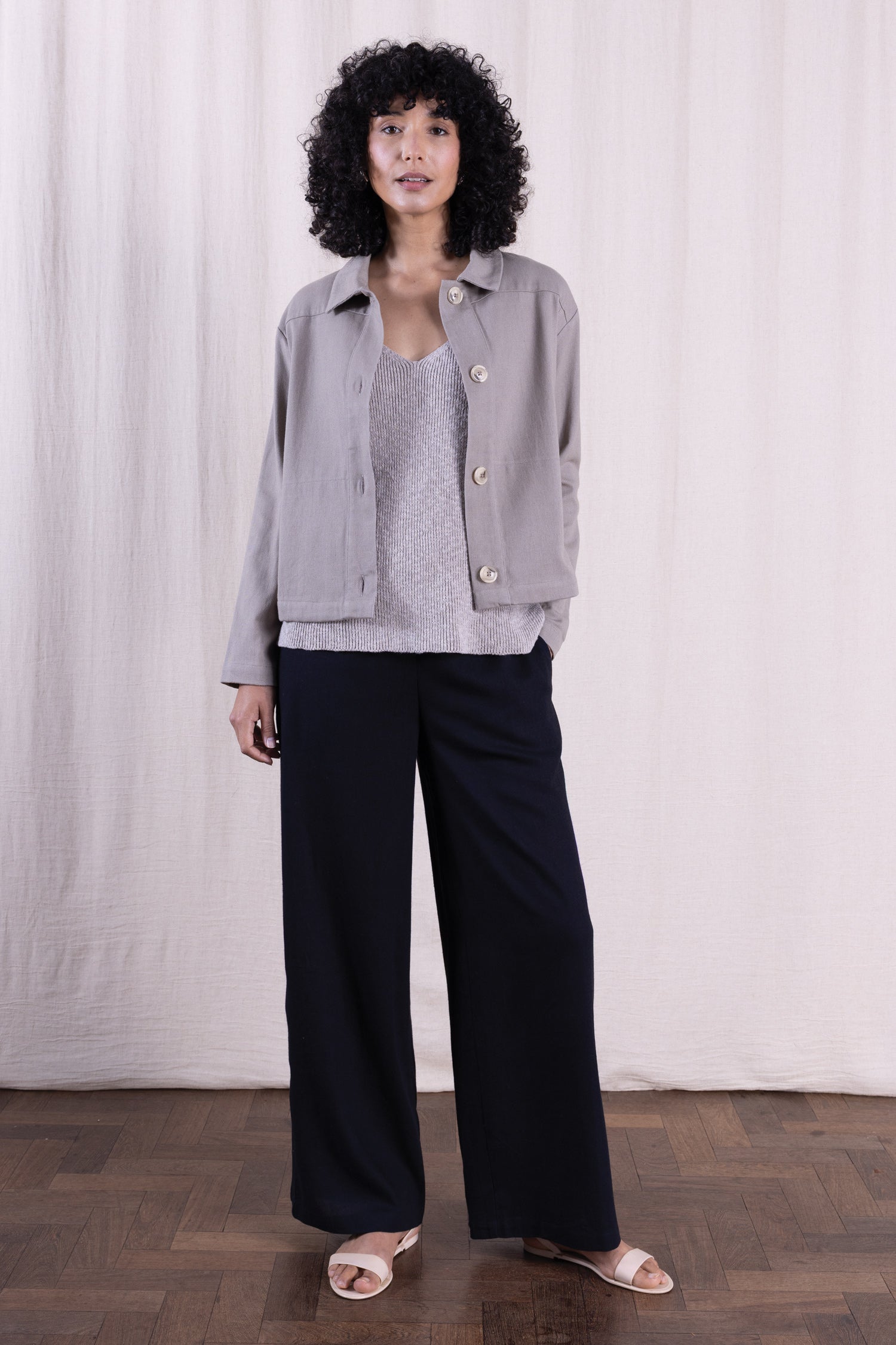 SS26 Cotton Drill Jacket - Agate