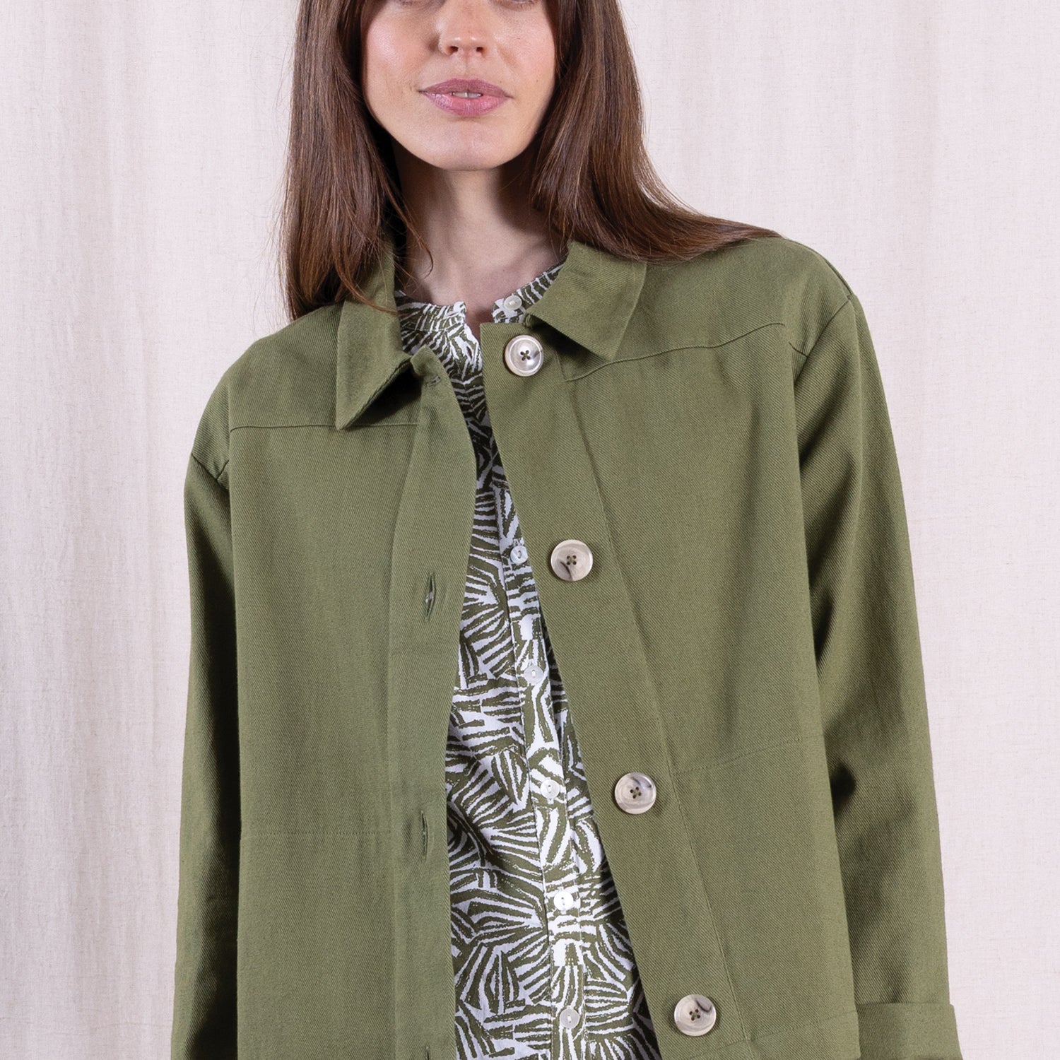 SS26 Cotton Drill Jacket - Verdant