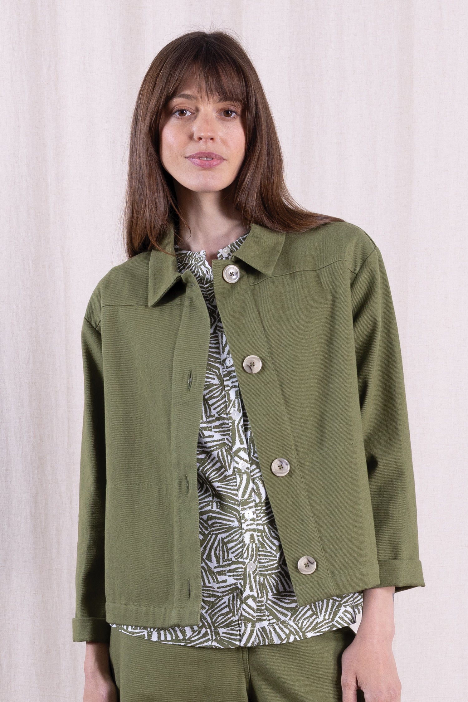 SS26 Cotton Drill Jacket - Verdant