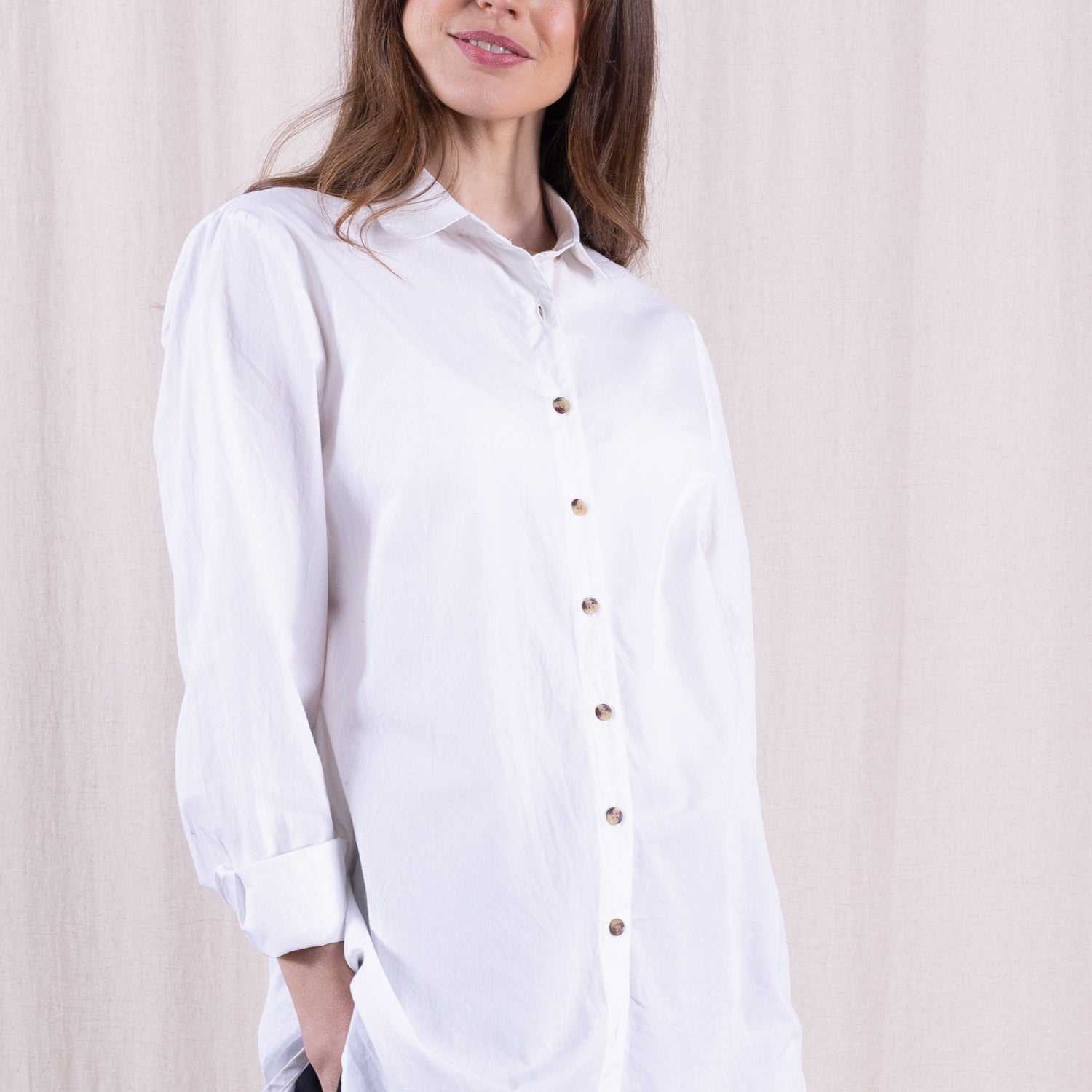SS26 Cotton Poplin Shirt - White