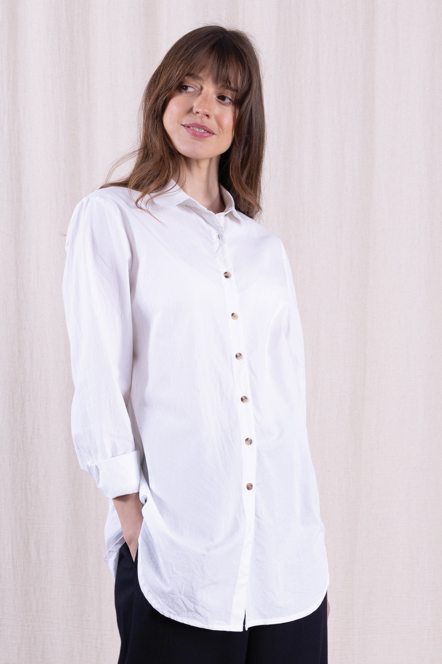 SS26 Cotton Poplin Shirt - White