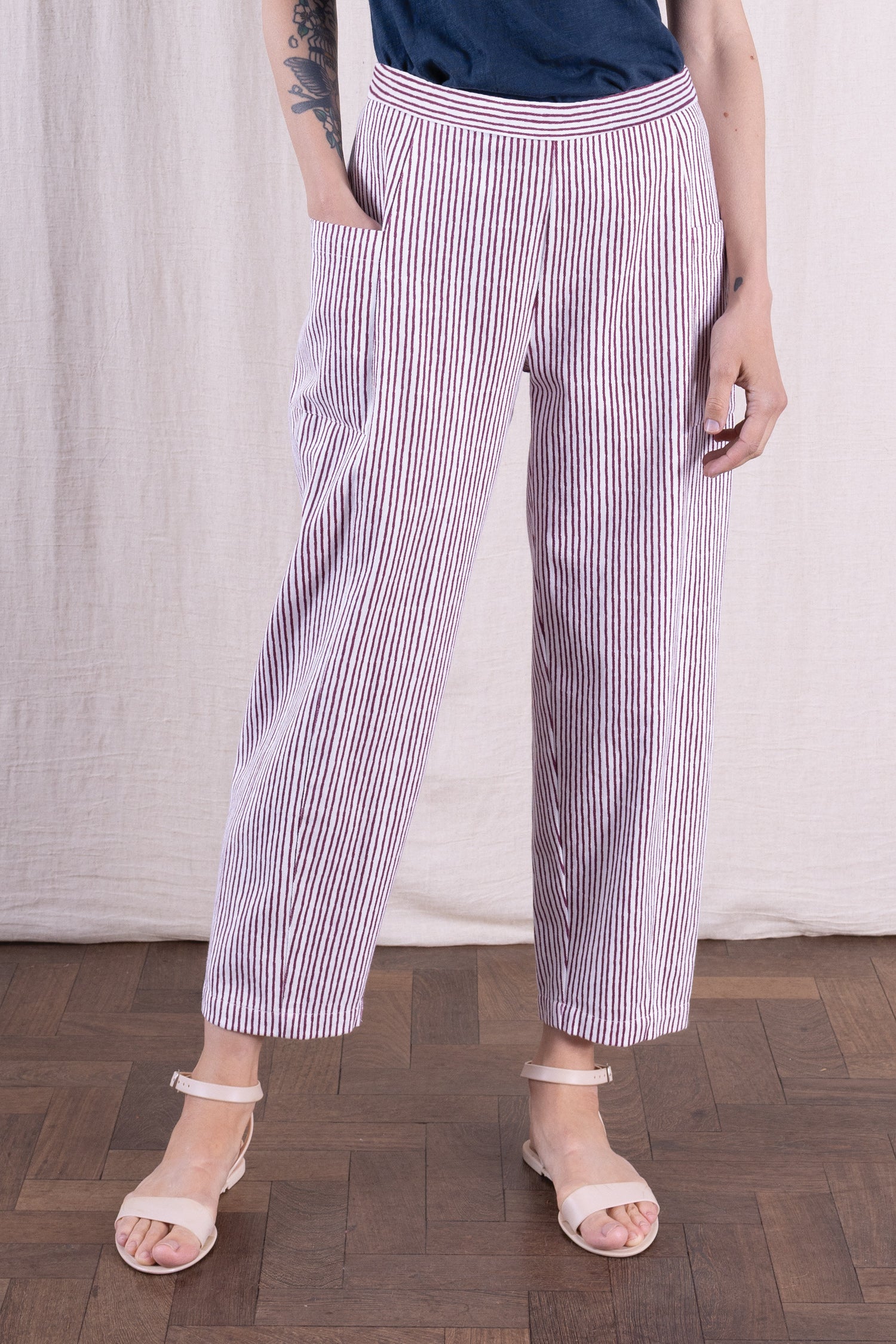 SS26 Cotton Drill Bubble Trouser - Redwood