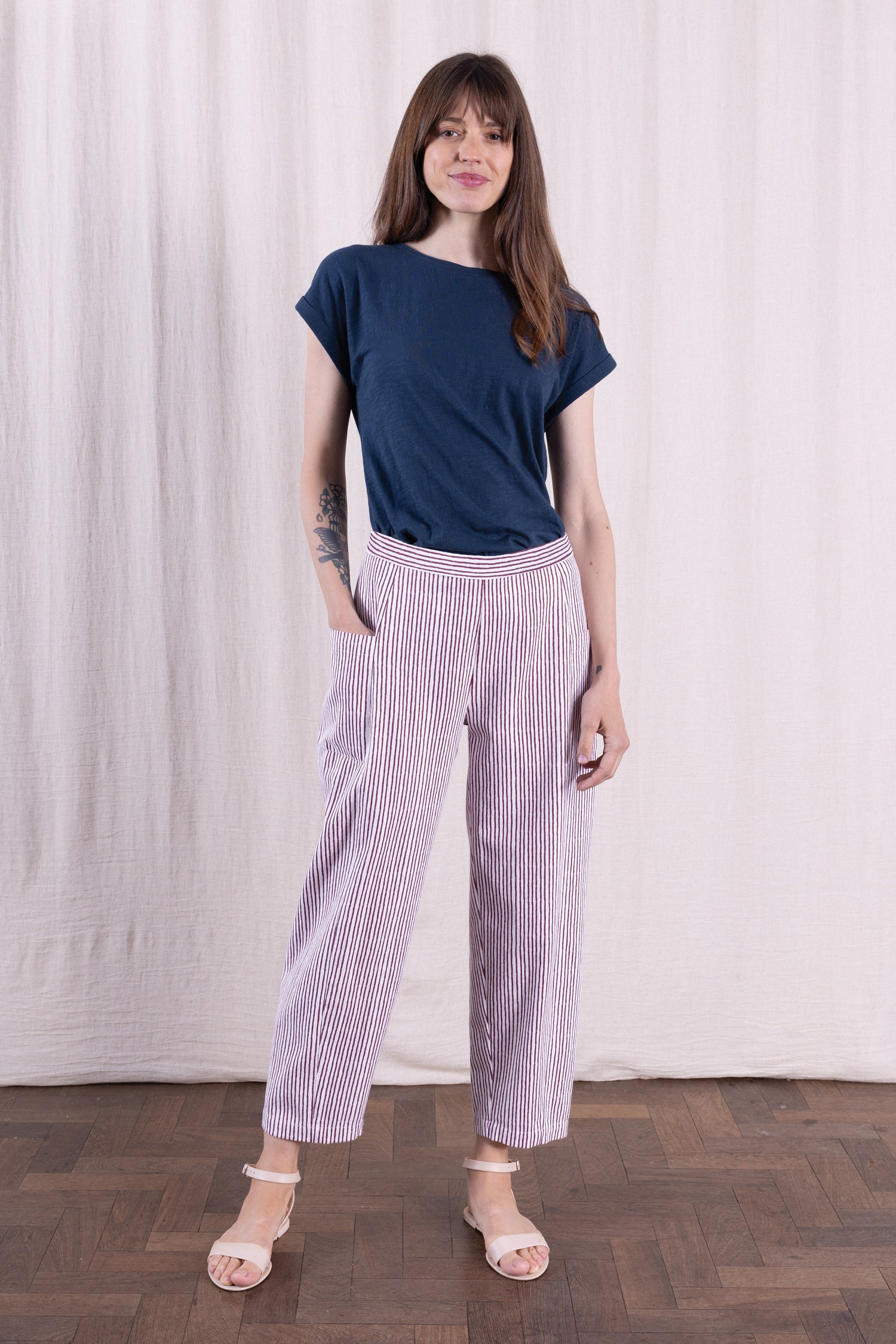 SS26 Cotton Drill Bubble Trouser - Redwood