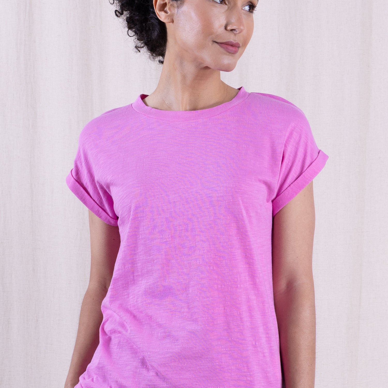 SS26 GOTS Organic Cotton T Shirt - Orchid
