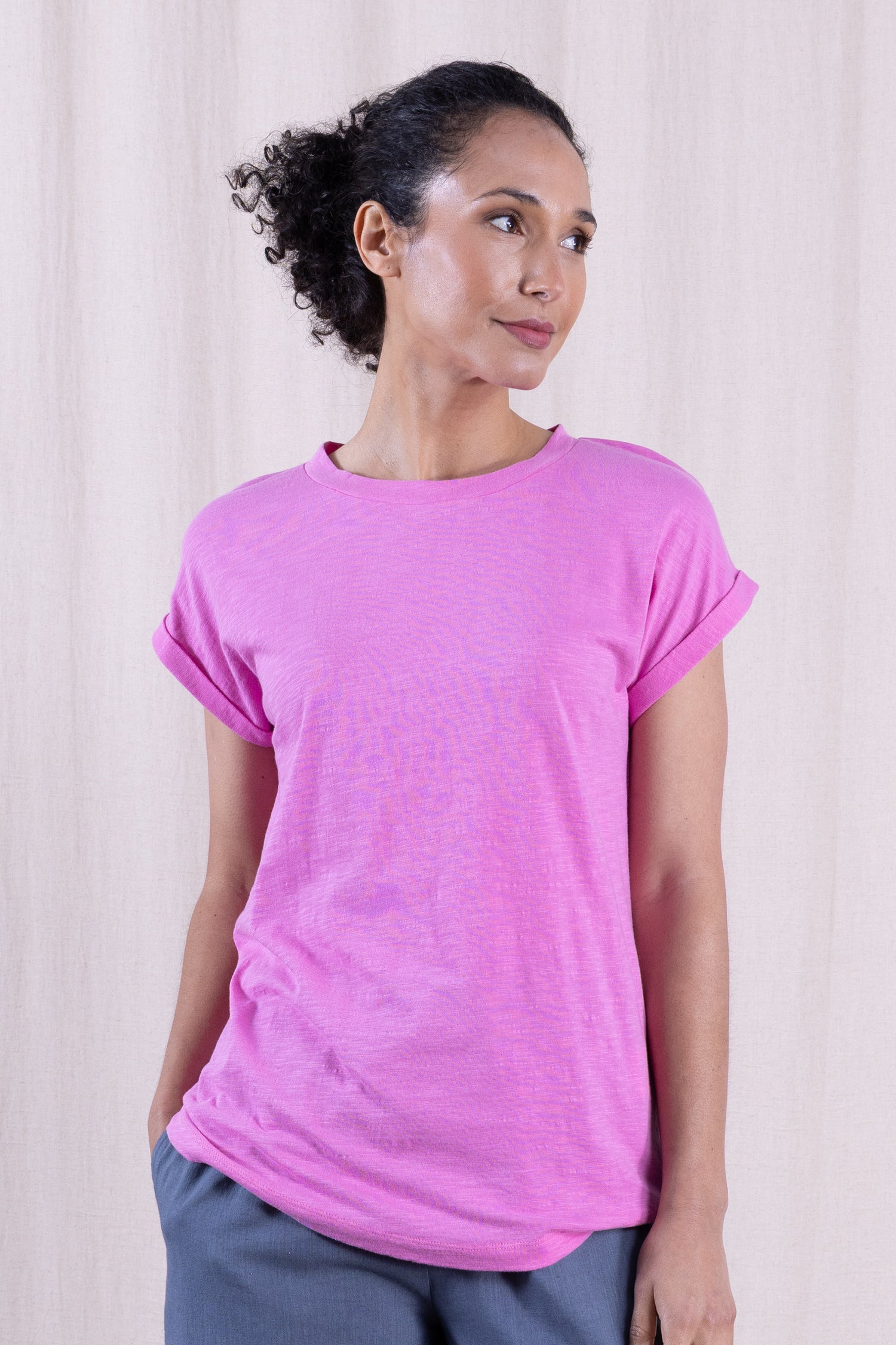 SS26 GOTS Organic Cotton T Shirt - Orchid
