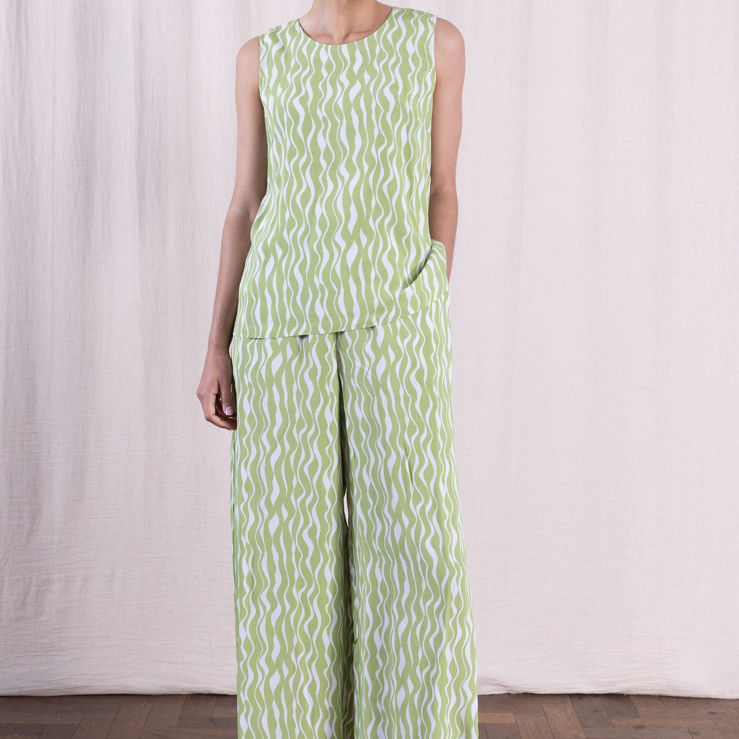 SS26 Crepe Vest - Pistachio