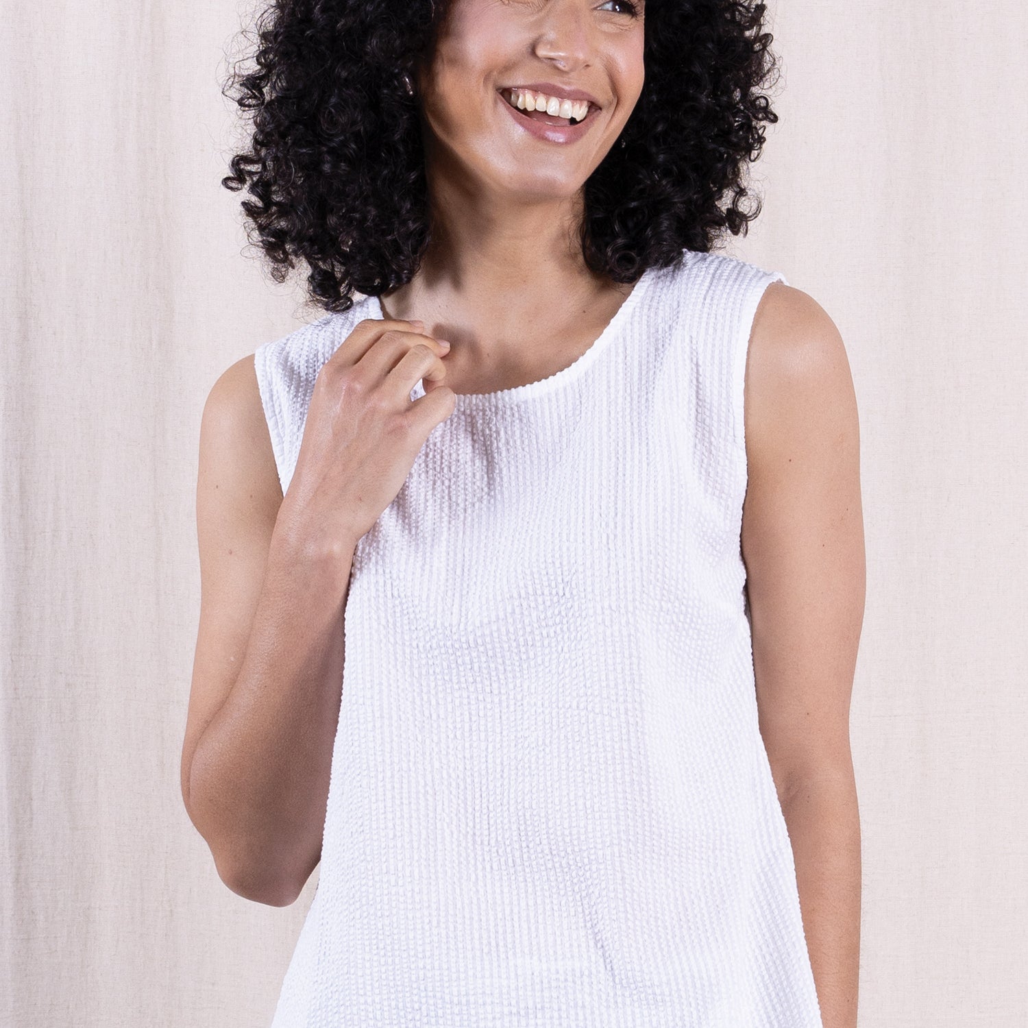 SS26 Cotton Vest Top - White