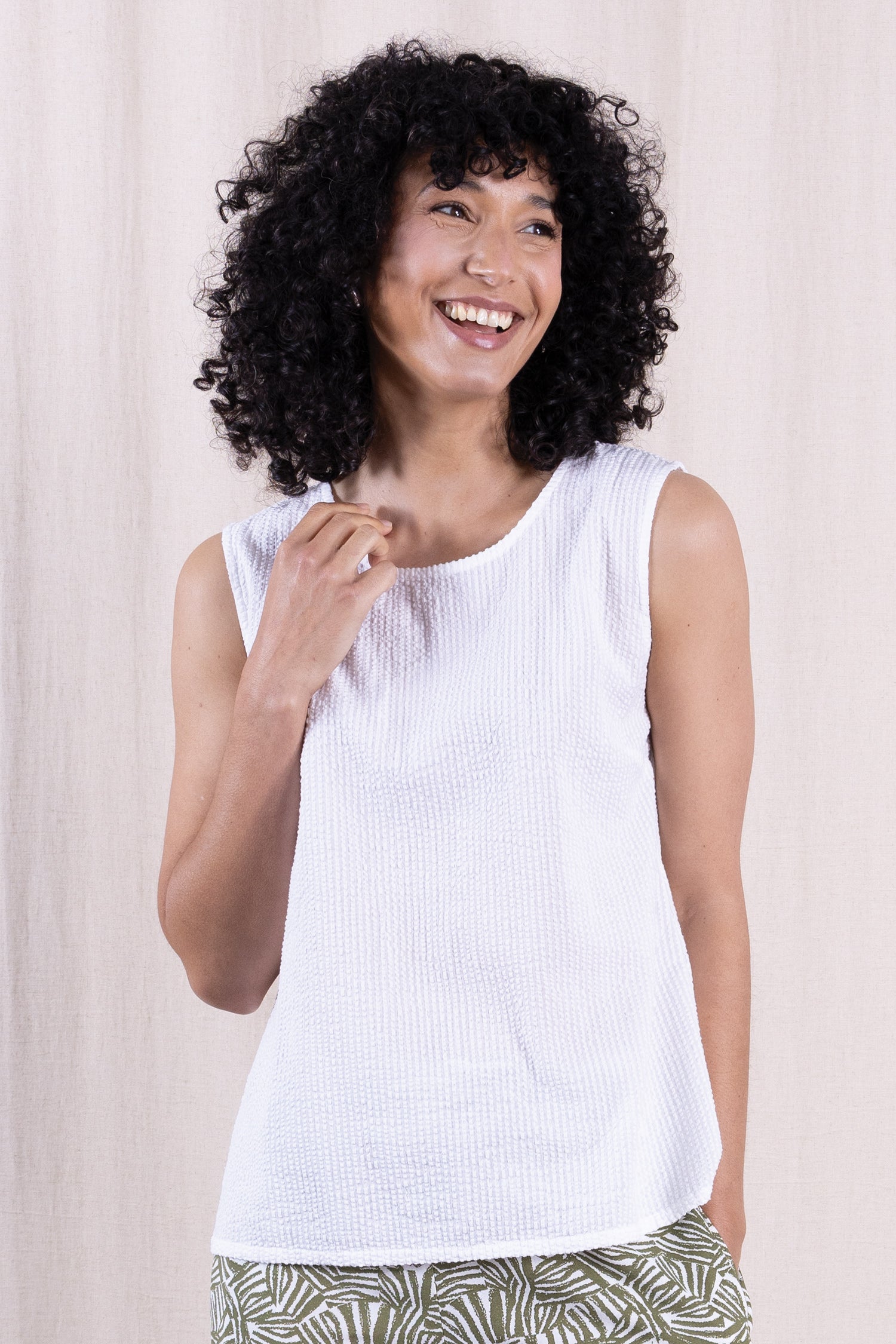 SS26 Cotton Vest Top - White