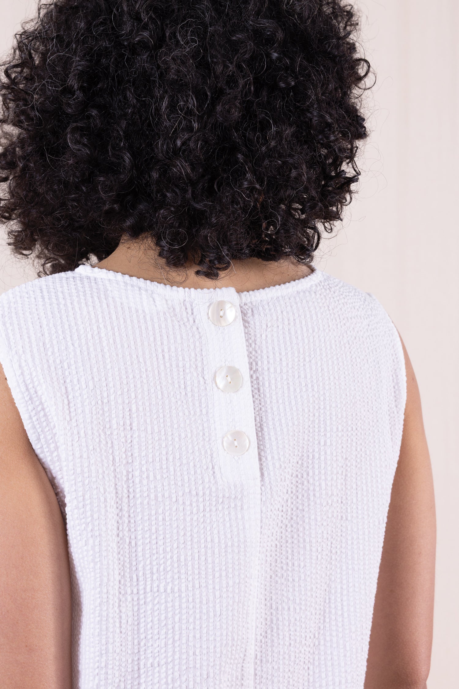SS26 Cotton Vest Top - White