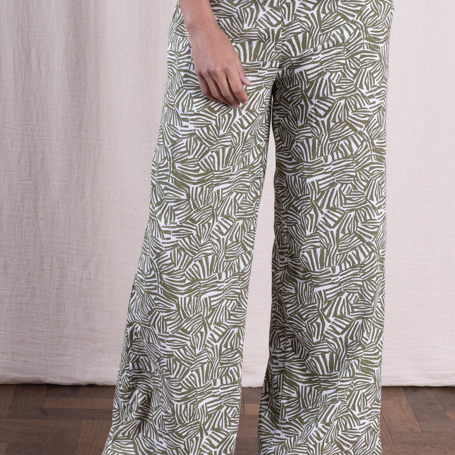 SS26 Ecovero Wide Leg Trouser - Verdant