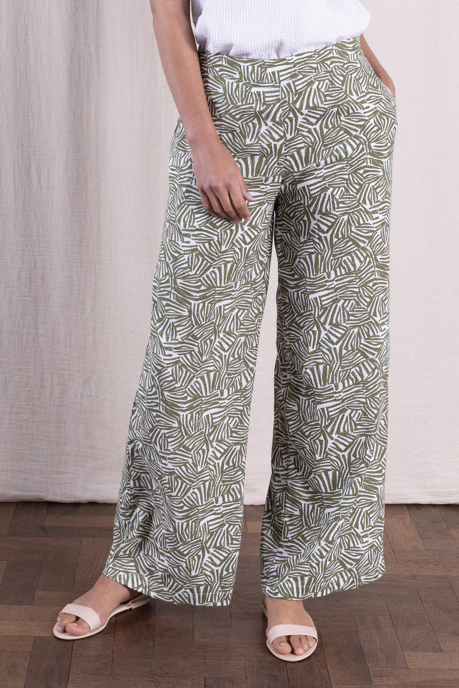 SS26 Ecovero Wide Leg Trouser - Verdant