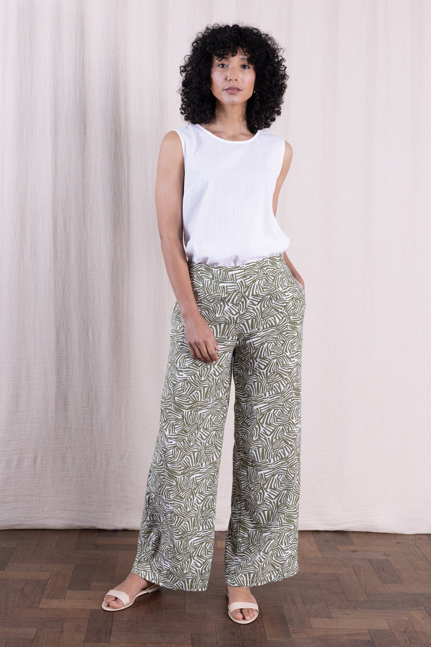 SS26 Ecovero Wide Leg Trouser - Verdant