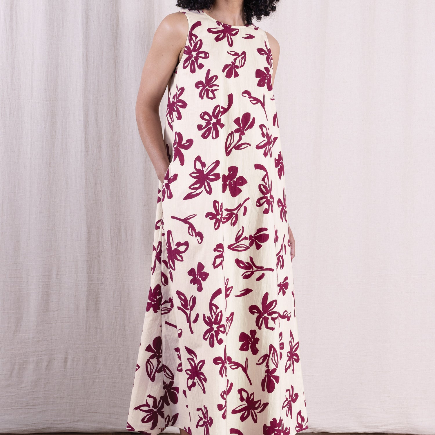 SS26 Cotton Poplin Dress - Rosewood