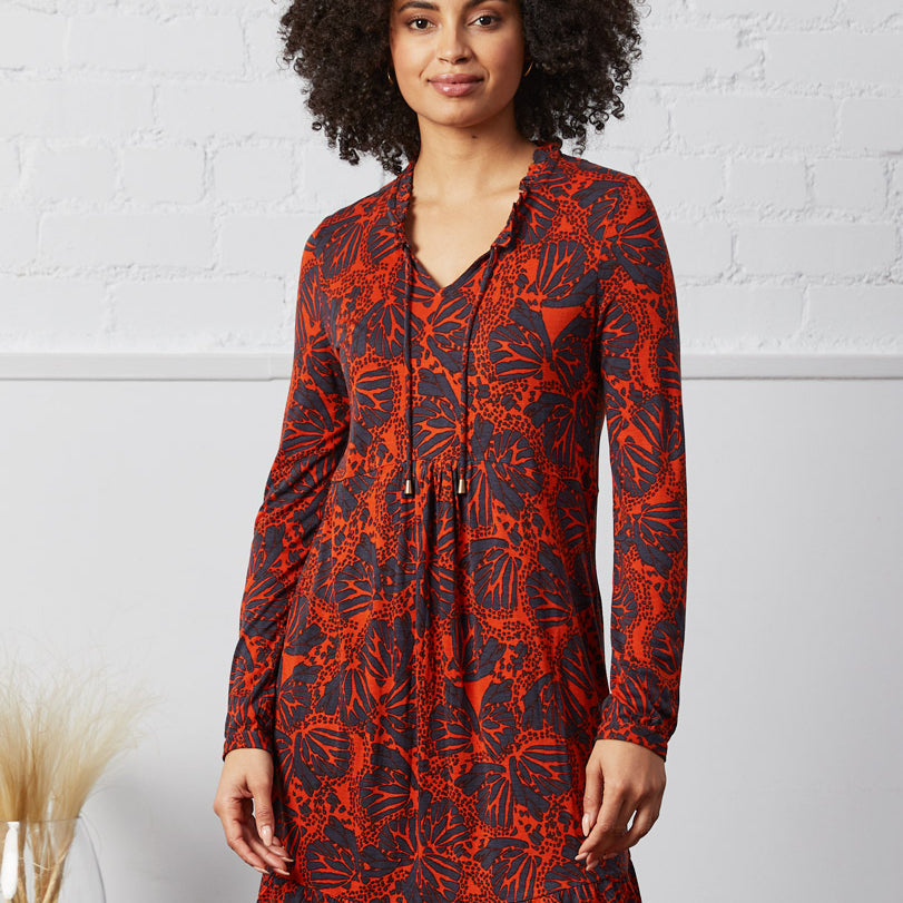 Lenzing Ecovero Gathered Tunic Dress