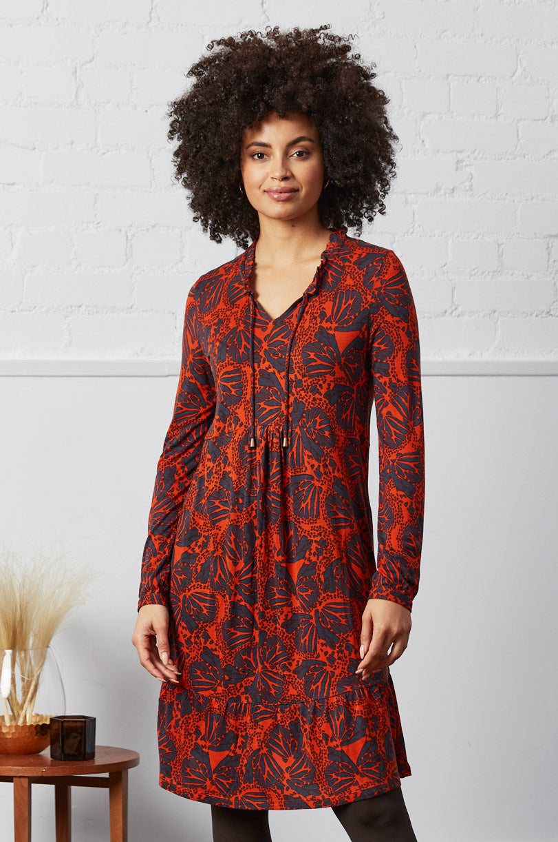 Lenzing Ecovero Gathered Tunic Dress