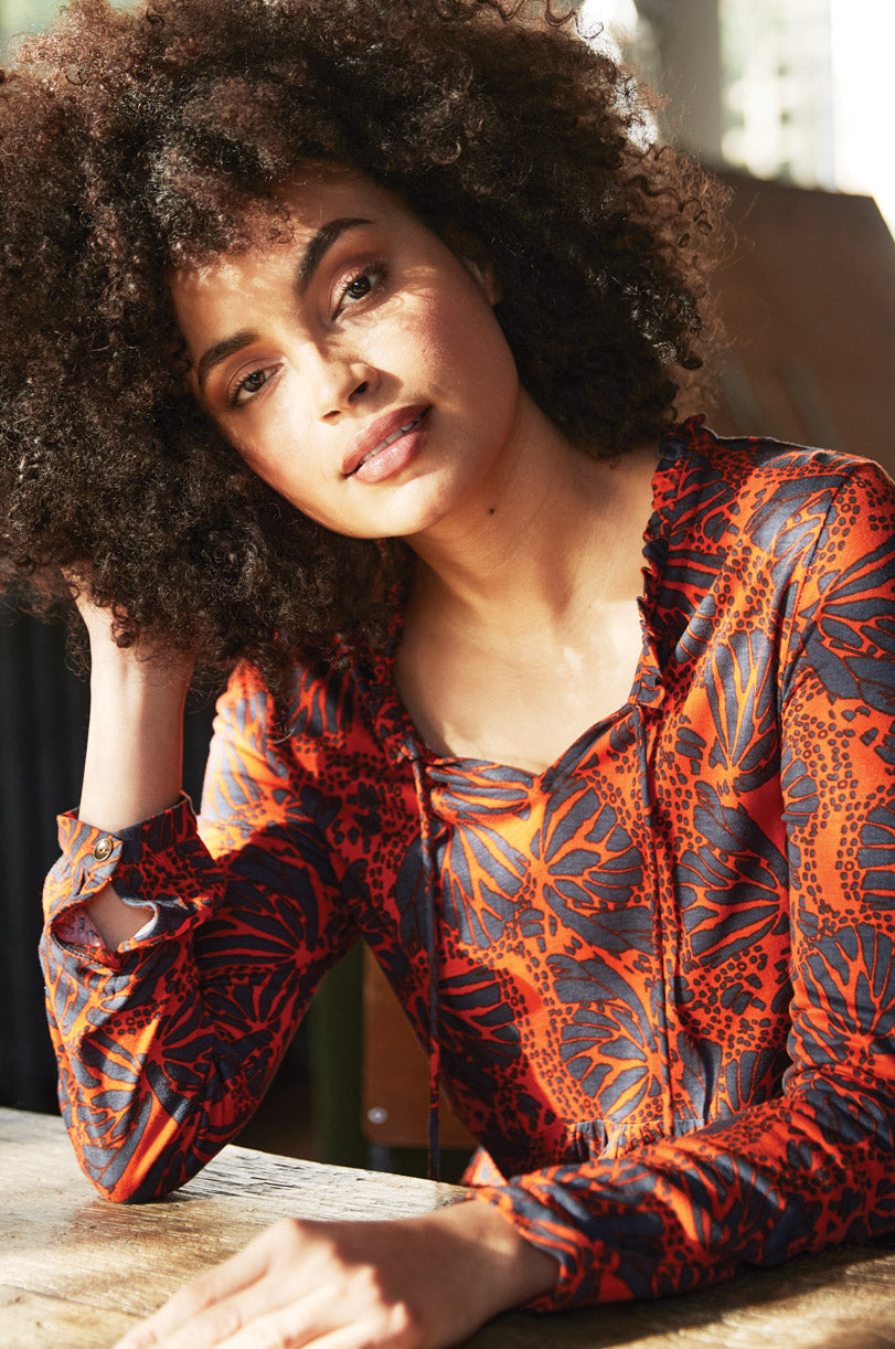 Lenzing Ecovero Gathered Tunic Dress