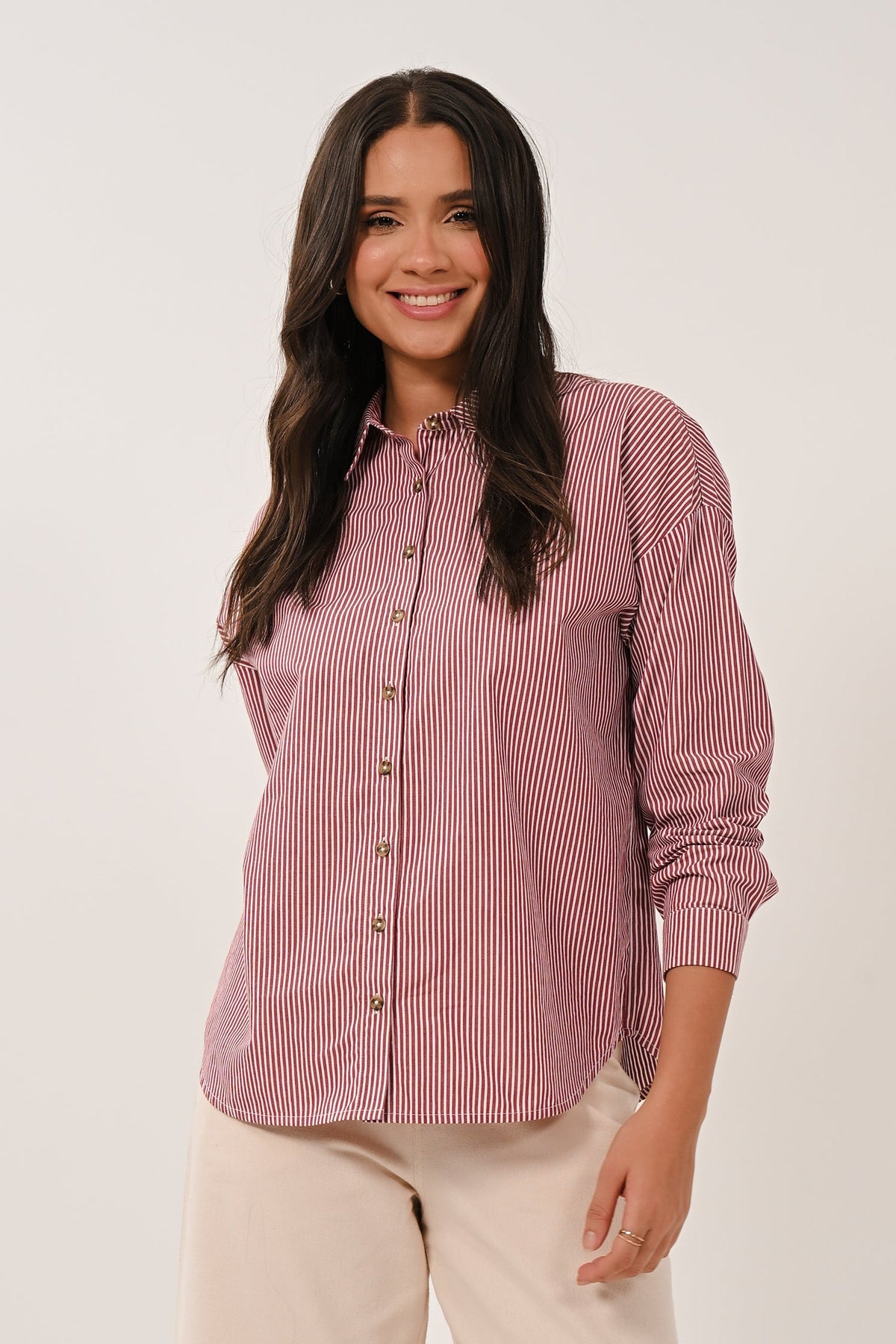 AW26 Striped Shirt - Fig