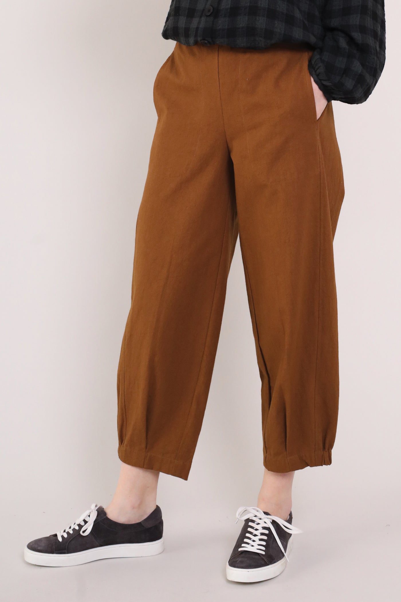 Cotton Elastic Hem Trousers