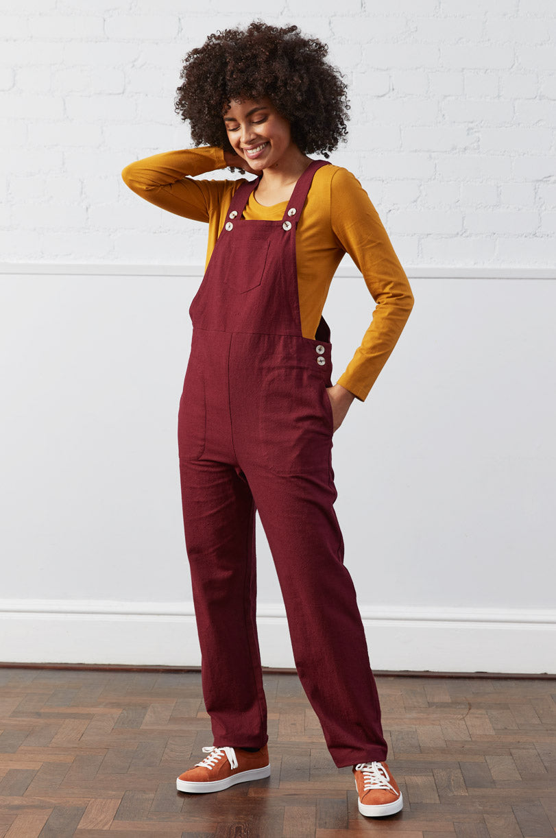 Ankle length hot sale dungarees